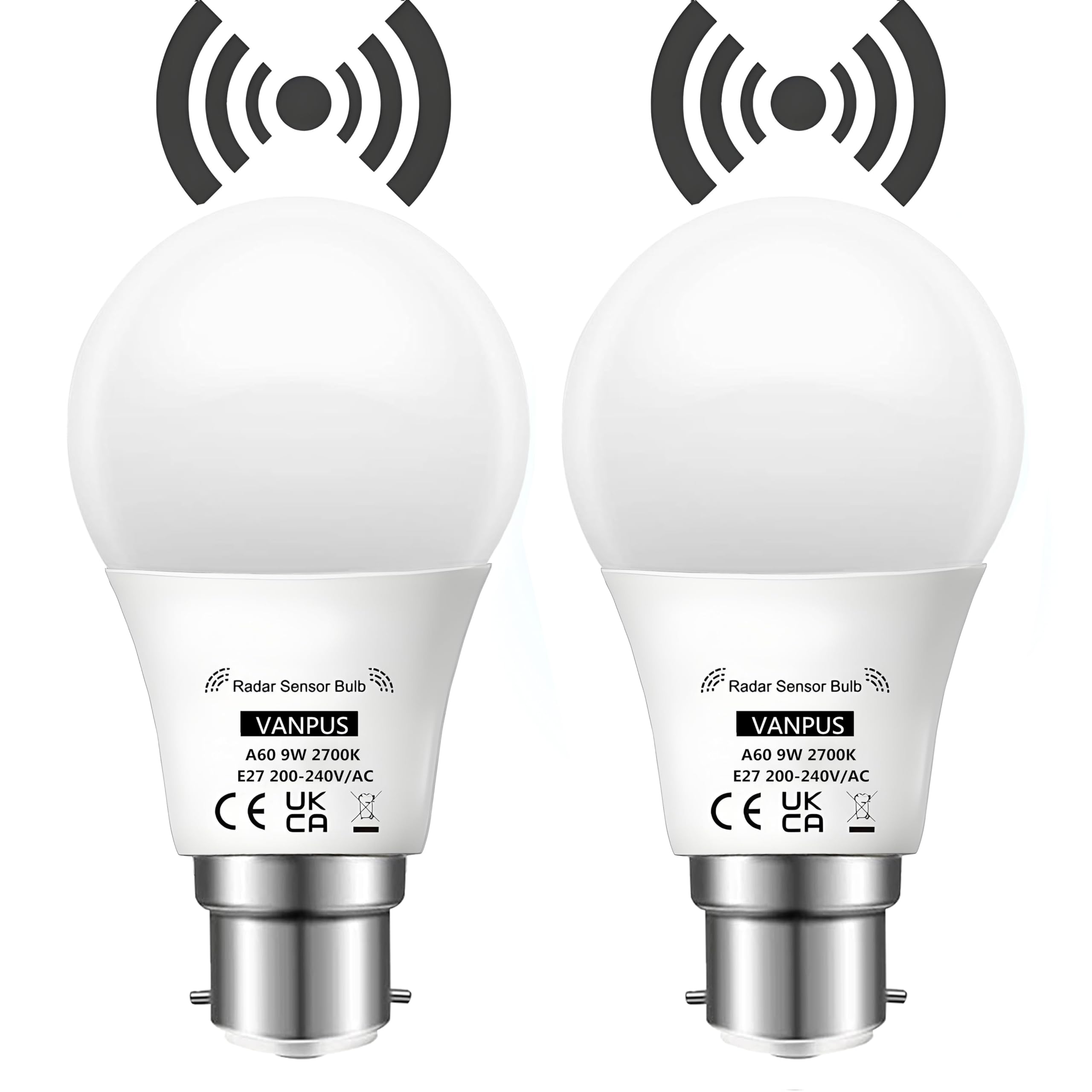Motion Sensor LED Bulbs 9W - Warm White 2700K A60-image-1c352815-6af1-4354-960f-581a7bf7204d-104459