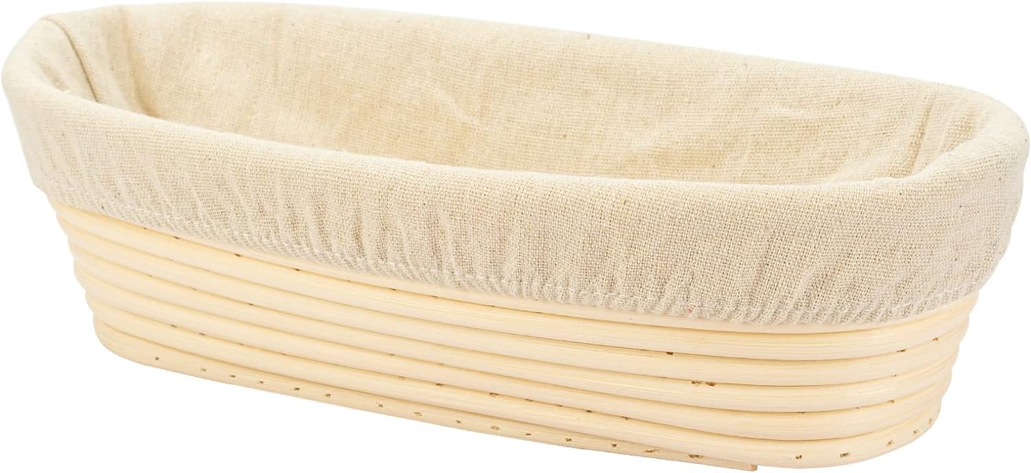 25cm Oval Banneton Brotform Bread Proofing Basket & Liner for Artisan Bakers-image-a5912ba4-4215-4318-a0a3-4ac4fb78fb52-54293