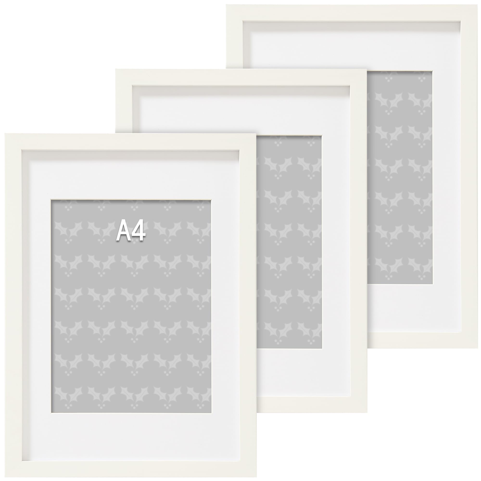 A4 Photo Frame 3-Pack White Solid Wood with Perspex Glass, Eco-Friendly, Swivel Clips, Fits 11.69x8.27 inch Pictures-image-dad1f14c-72dd-4d85-abaf-988b3f621346-67569