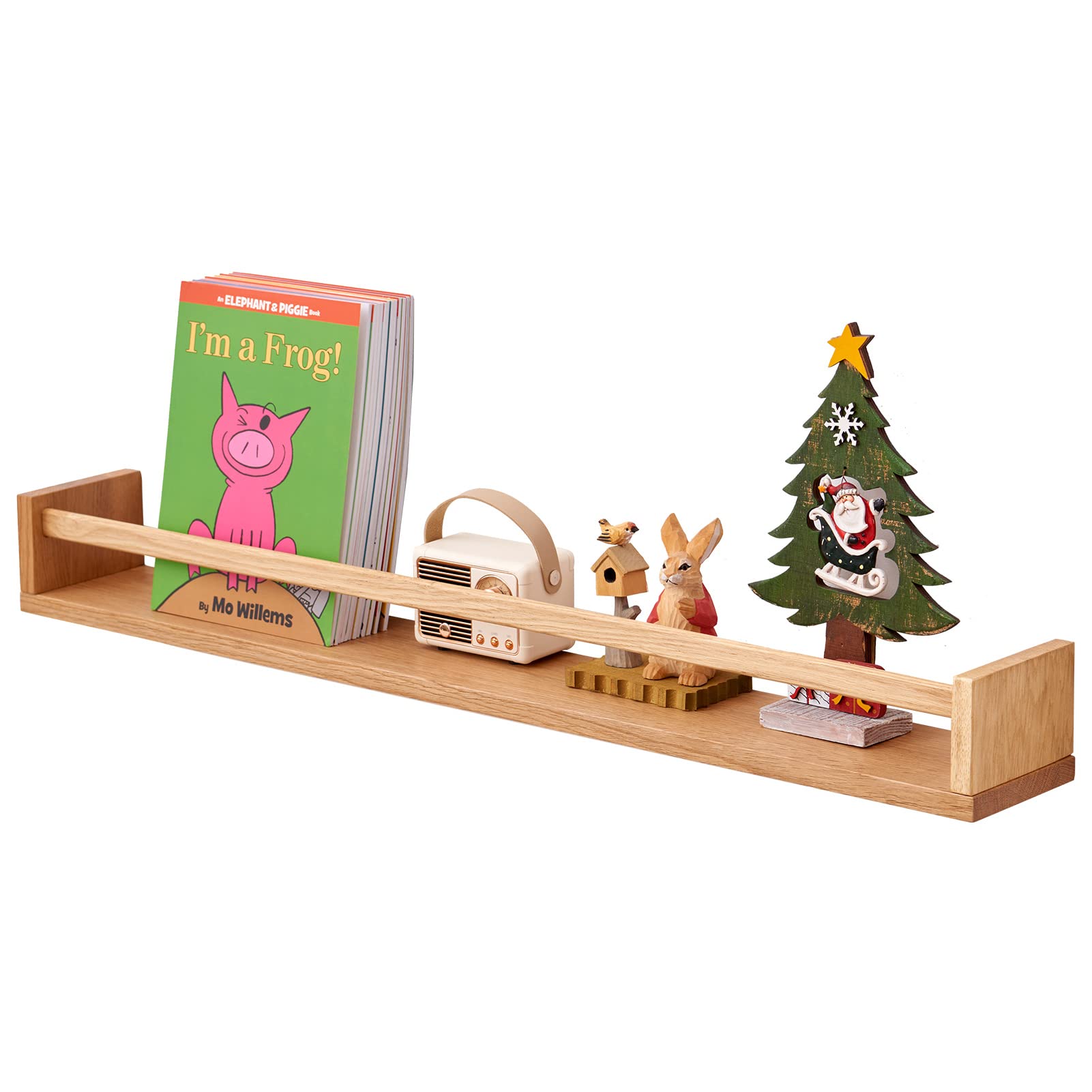 Solid Oak Floating Wall Shelf - Natural 80cm-image-98095651-aa3b-45dd-b2e7-7e4c7e483b93-80739