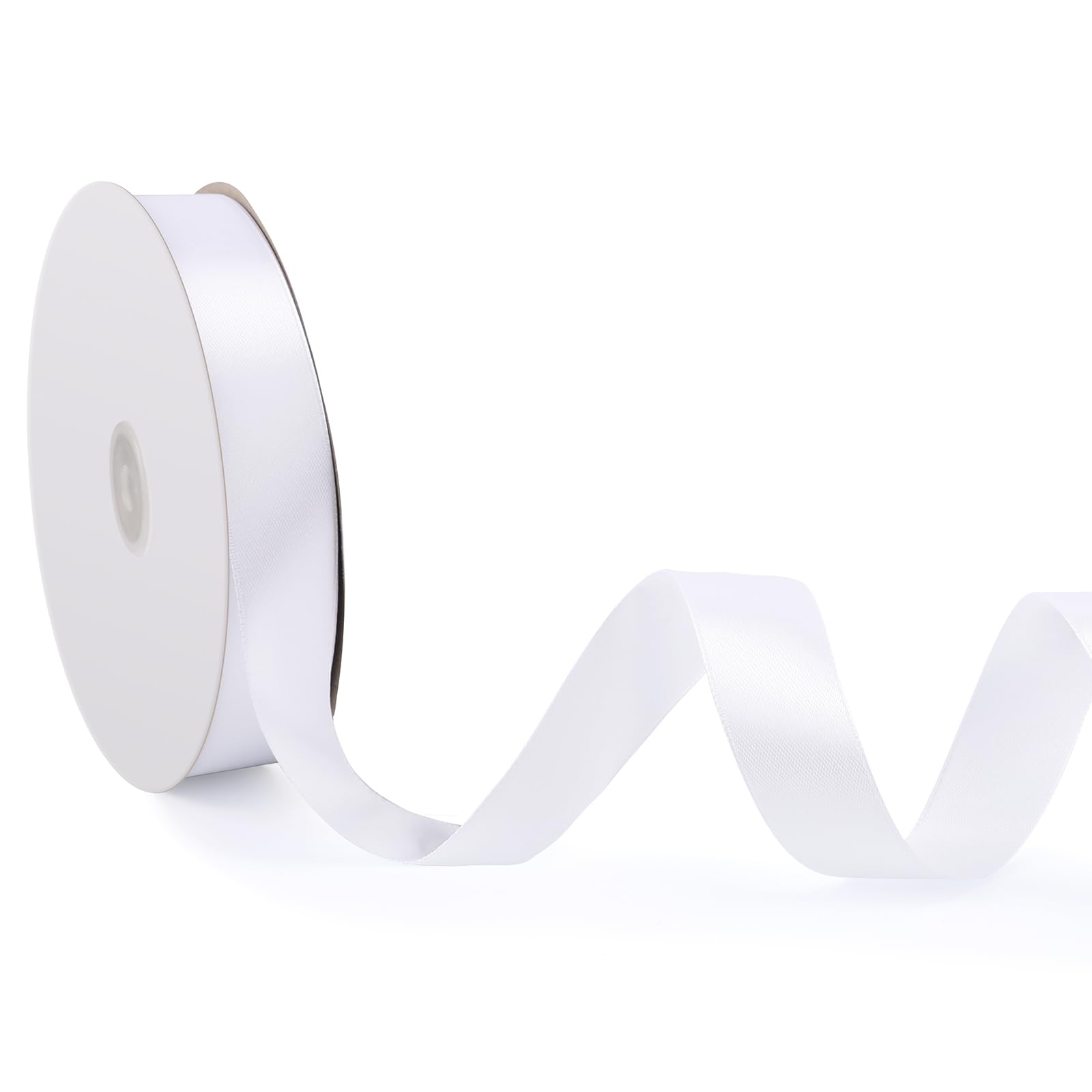 25mm White Satin Ribbon 92m Roll - Perfect for Crafting, Gift Wrapping & Decorations-image-a12c2914-f5f0-44dd-993b-cee6edc73b8a-47546