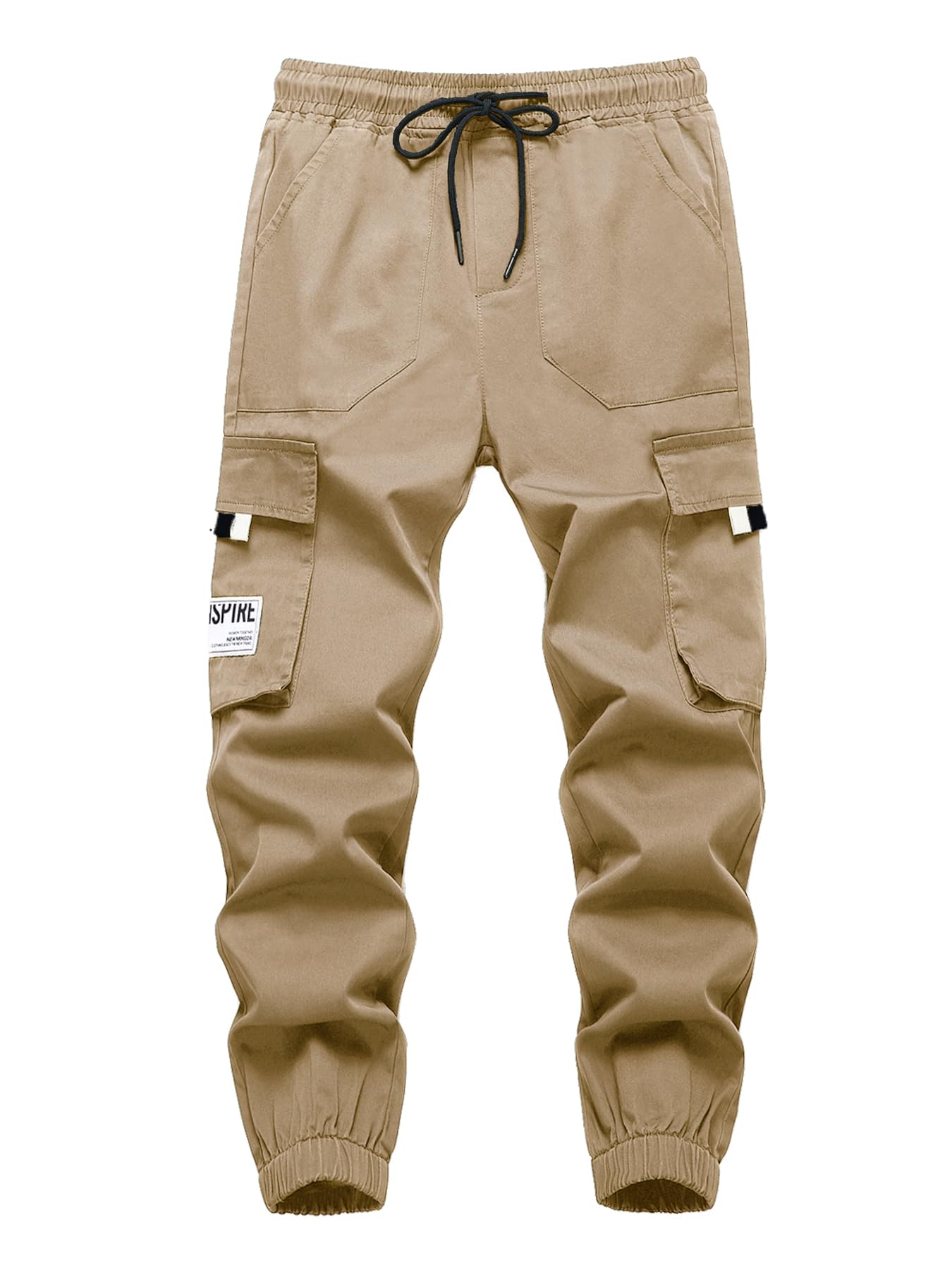 Boys Cargo Joggers with Pockets - Khaki 9-10 Years-image-78f893de-c373-4608-bcf3-ebd7b38dc35c-100730