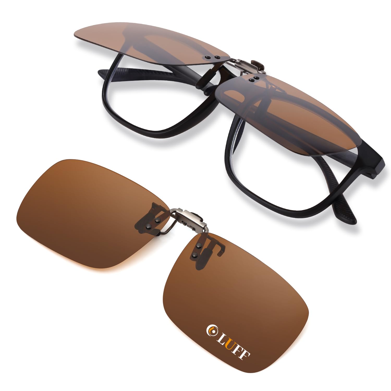 Polarised Clip-On Sunglasses - Brown 58x37mm-image-e634160d-1e35-4811-a19b-fa7385c61cd1-112337