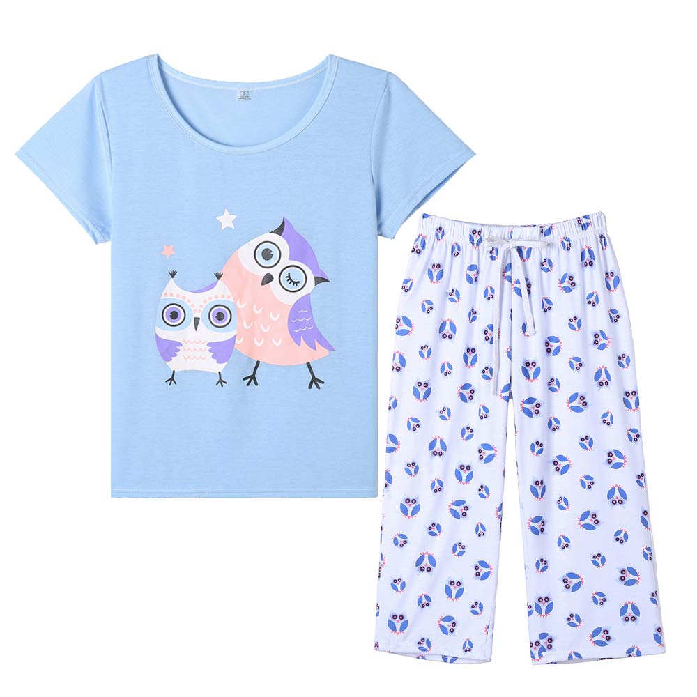 Owl Print Pyjama Capri Set - Medium-image-4c8c08b3-6213-4b8a-ac86-39cab9d6b1be-90021