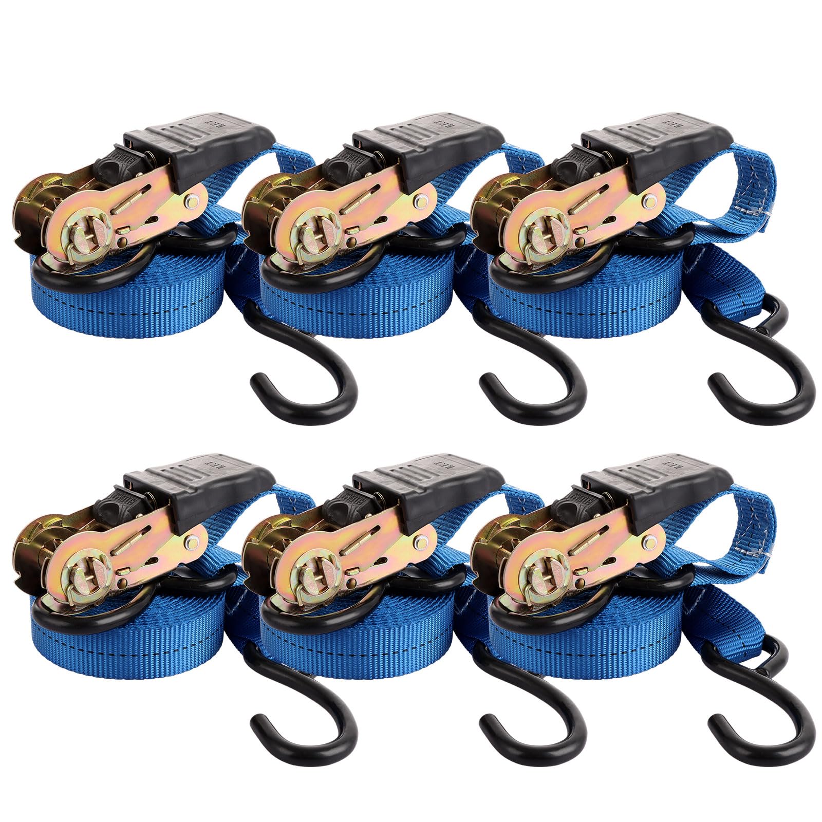 Ratchet Tie Down Straps Set - 2.5cm x 6m Blue-image-0d6b8a68-9179-4245-8a29-b0c72899ceec-90341