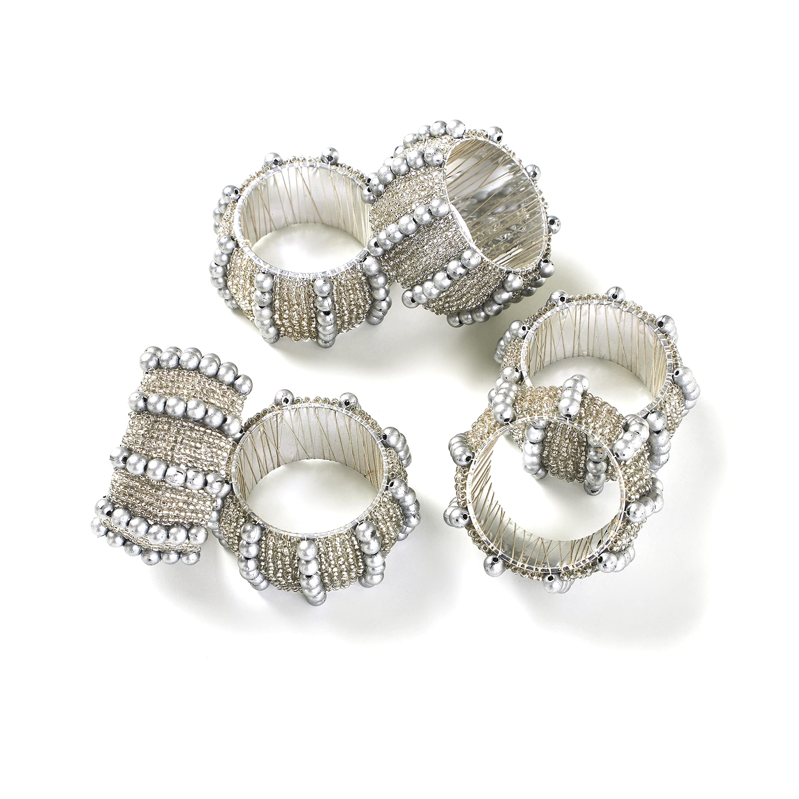 Elegant Silver Pearl Beaded Napkin Rings Set of 6 for Weddings & Festive Table Décor-image-f9ba2074-81cc-416d-a767-7eb6e601e187-69937