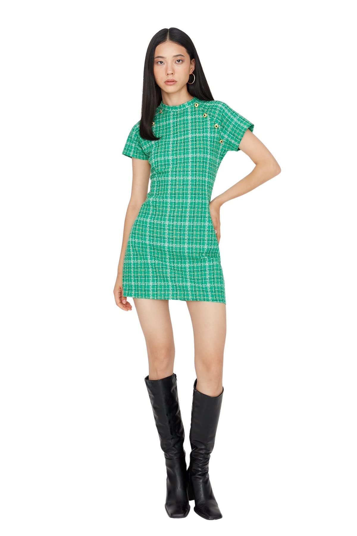 Women's A-Line Mini Dress - Mint 36-image-f7b24925-1c90-4b98-ab4c-f6ad3f9cc46c-117745