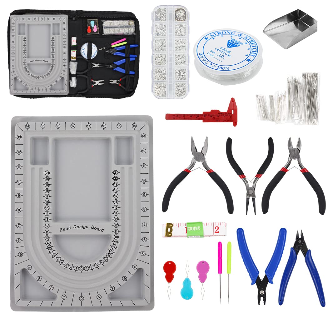 Bead Board Jewellery Making Set - Multicolour One Size-image-71d586ed-e494-4288-93c0-967ecea1f816-115645