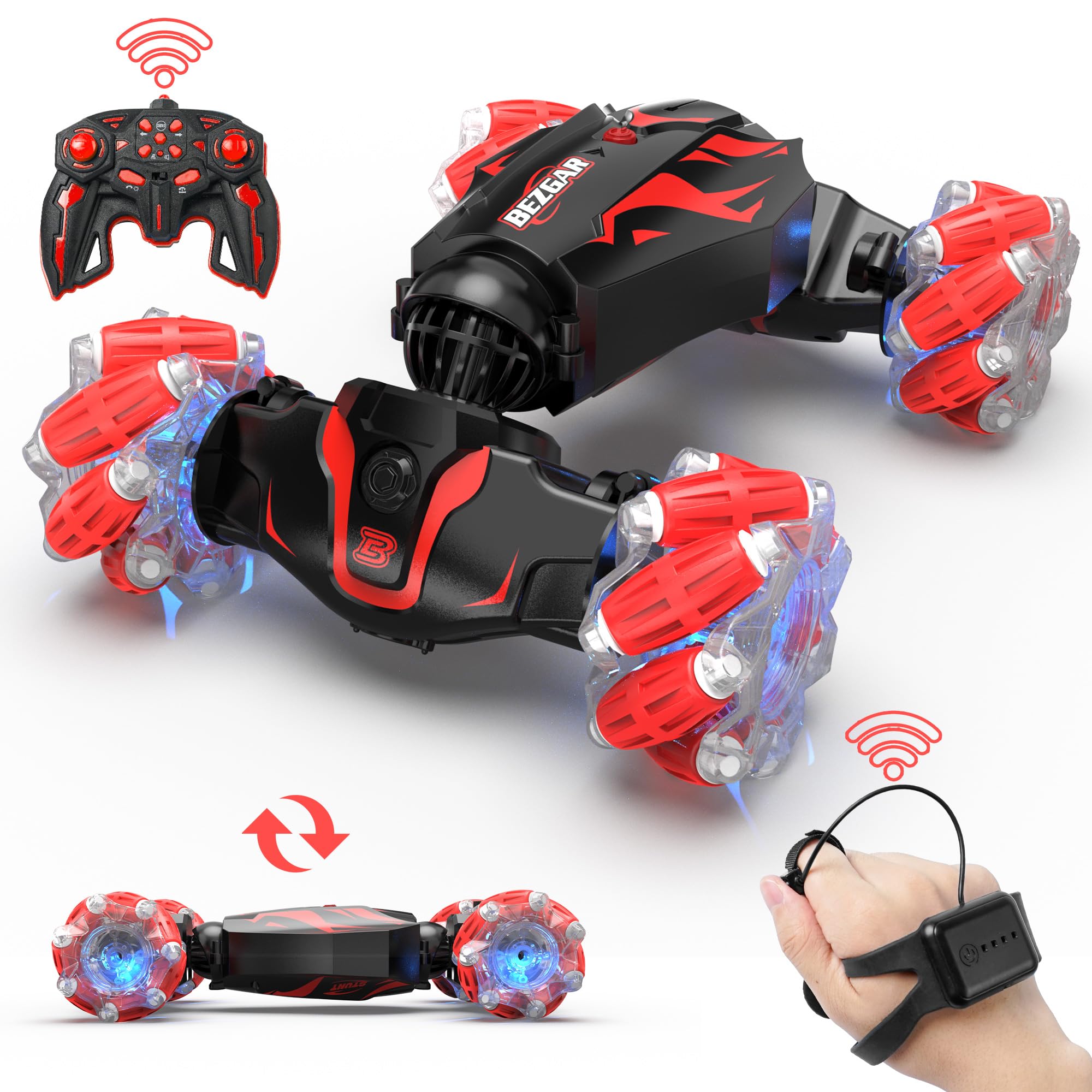 Gesture Sensing RC Stunt Car - Red-image-4d382a7b-c746-4c0d-83a3-dfc358510353-90095