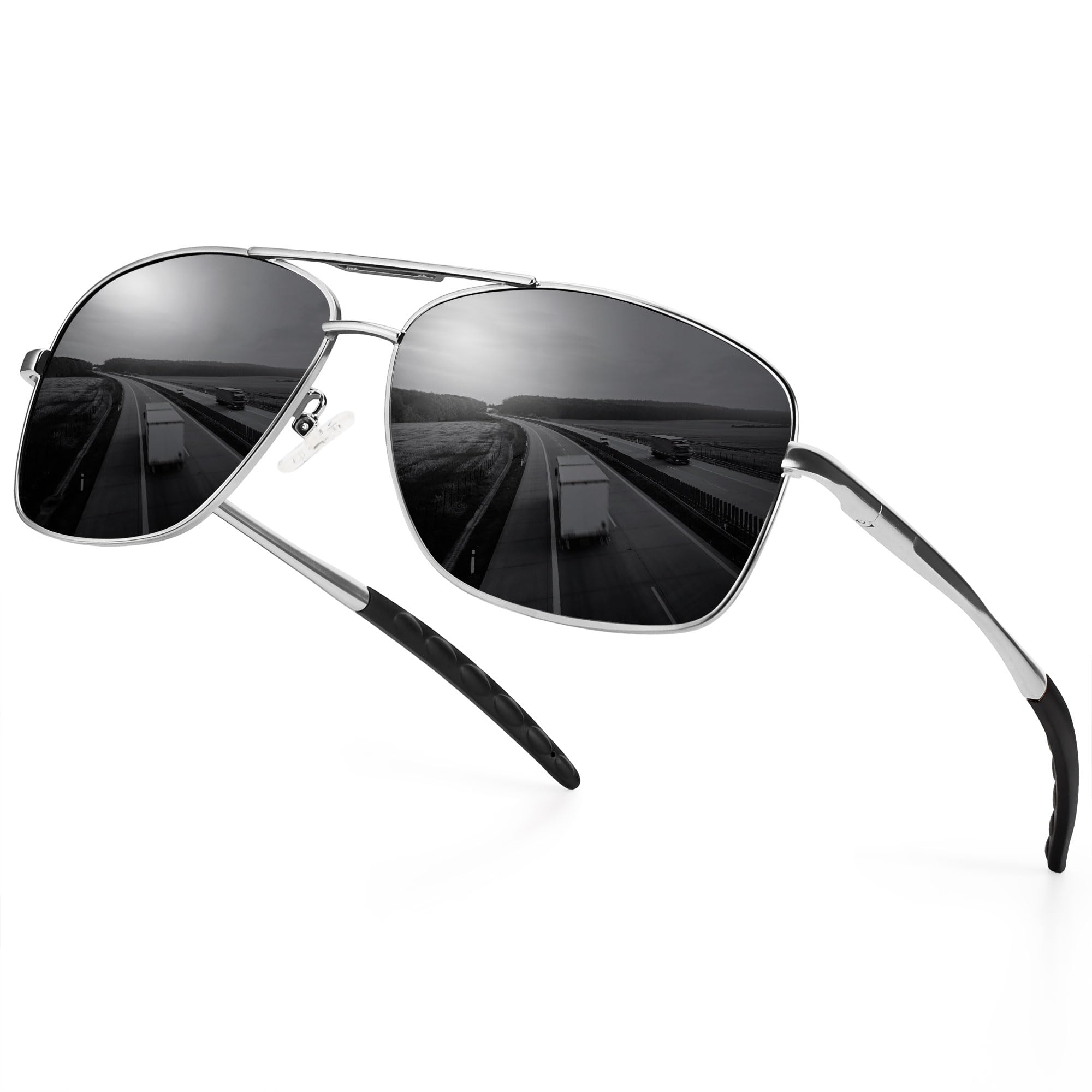 Polarised Pilot Sunglasses - Silver/Grey L-image-000a5b53-10e8-4956-ac60-93ab903c1330-116061