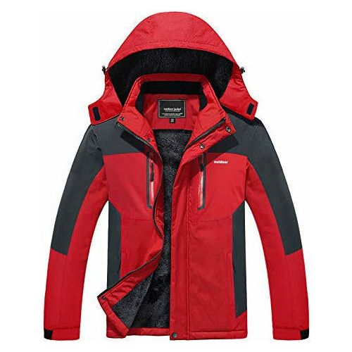 KEFITEVD Men'S Waterproof Ski Fishing Jacket Outdoor Thermal