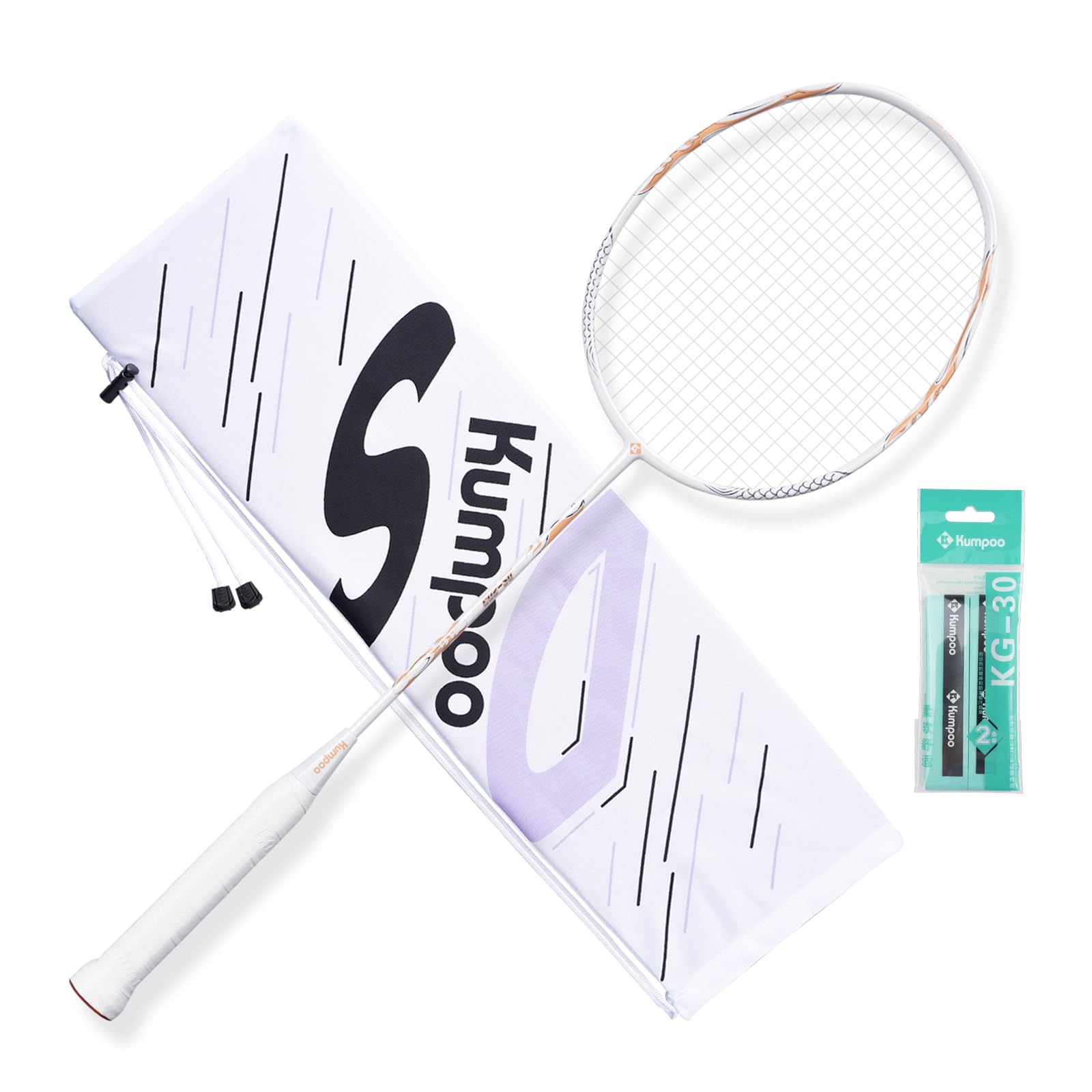 Badminton Racket Carbon Fibre 5U Set - Orange DS-203-image-3c4b42ff-55ee-401a-9dab-0b72685e7bb1-122883