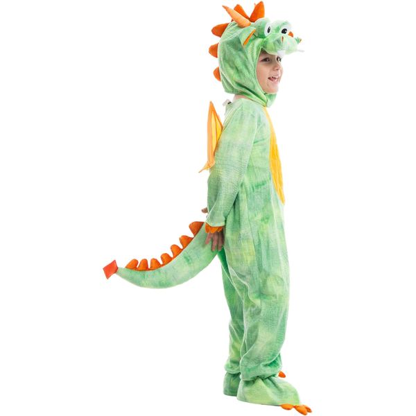 Spooktacular Creations Costume de dragon noir et rouge pour enfants (L (10-12 ans