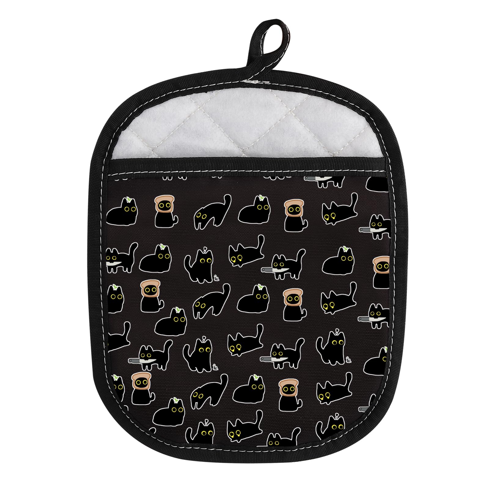 Cute Black Cat Oven Mitt & Pot Holder for Cat Lovers, Fun Gift for Cooking & Baking Enthusiasts Cute Black Cat Oven Mitt & Pot Holder for Cat Lovers, Fun Gift for Cooking & Baking Enthusiasts