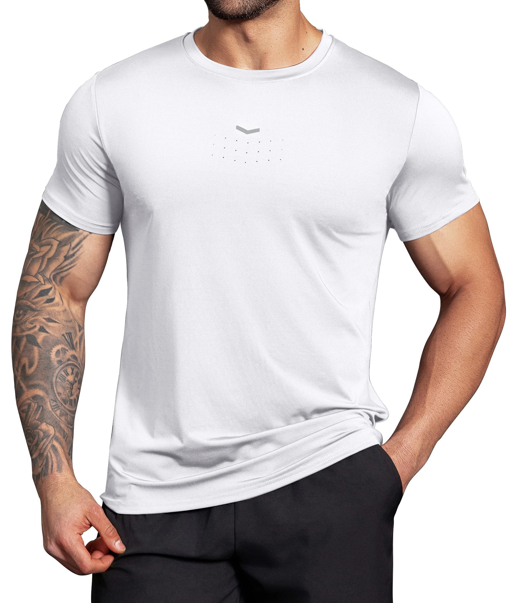 Men's Gym T-Shirt Moisture-Wicking - White 3XL-image-331e2c7e-8397-4666-be72-4166bdc6f3dd-109601