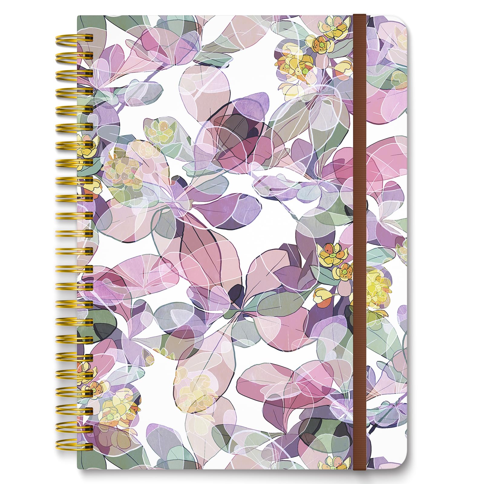 Colourful Floral A5 Spiral Journal Notebook - 160 Pages, 6x8.4in, Lined for Women, School & Office-image-e798c15f-1a19-43d1-be0a-8cadc92467c7-54374
