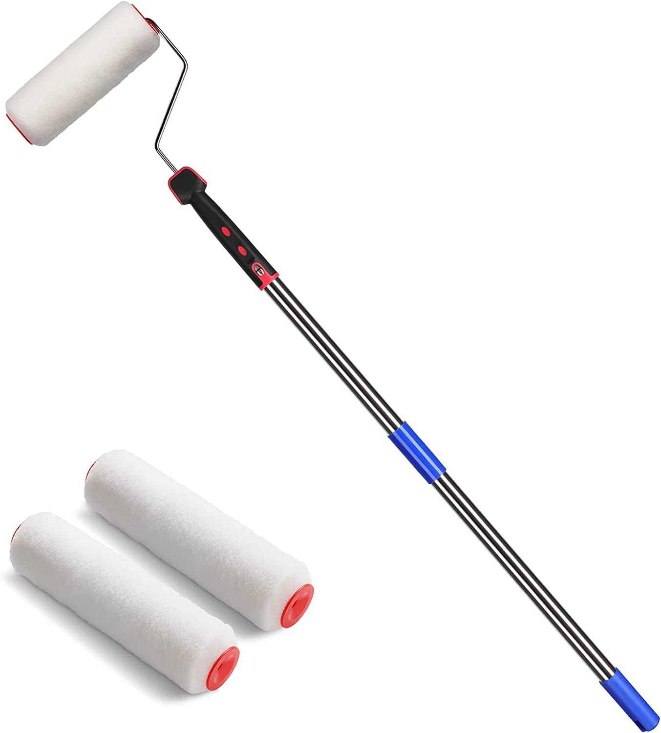 Multi-Function Paint Roller Kit with Stainless Steel Pole, Ideal for Walls & Ceilings, High Efficiency & Durable-image-9caae6ba-e342-4a23-8cff-53b7b06074b0-75515