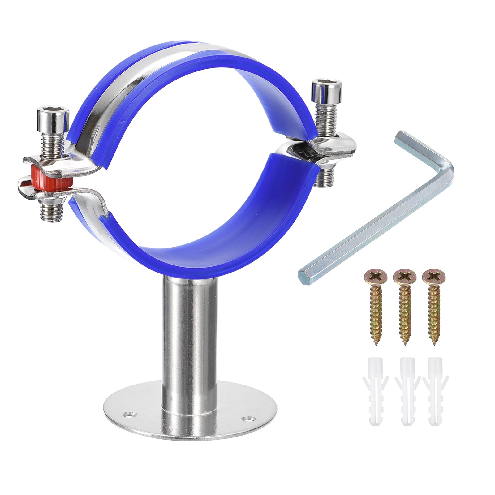 sourcing map Stainless Steel Pipe Supports Wall Mount Ceiling 70-76mm-image-5b340294-1ee6-4f89-a5ed-e55e43b9f573-62004