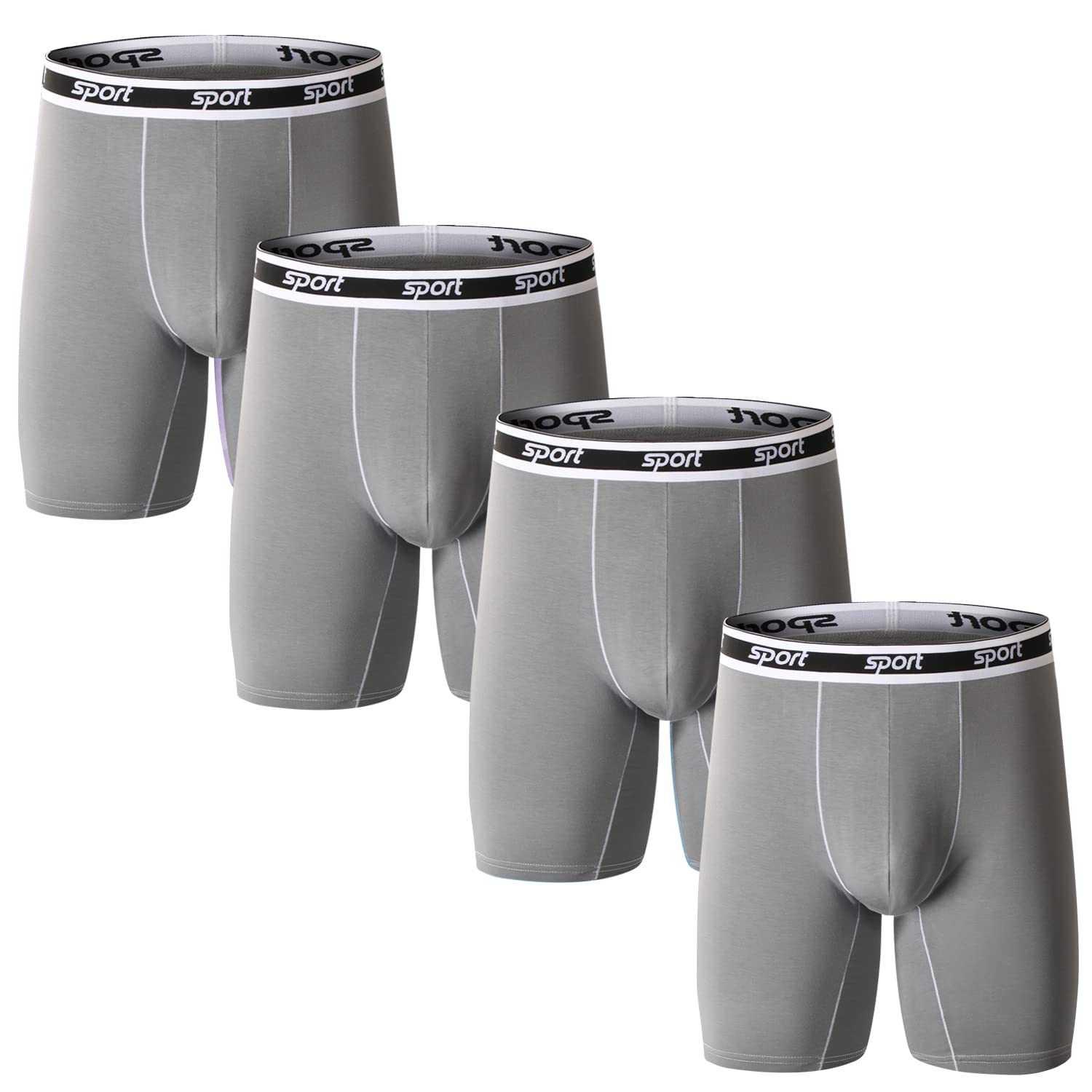 Micro Modal Long Leg Boxer Shorts - Grey 3XL-image-95fd129c-d107-4fc4-8301-90f25482f5ad-82310