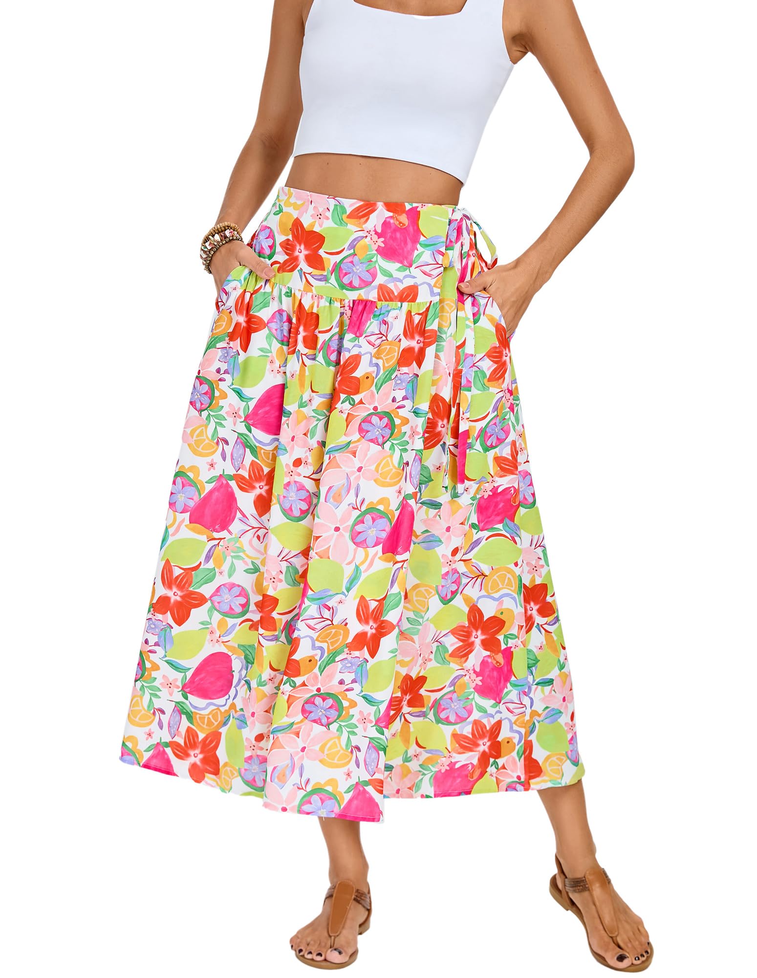Women's A-Line Skirt Elegant Fruit Print - Colourful Fruit Flowers XL-image-27f33983-8215-4695-9b85-a41770f8f2fa-98625