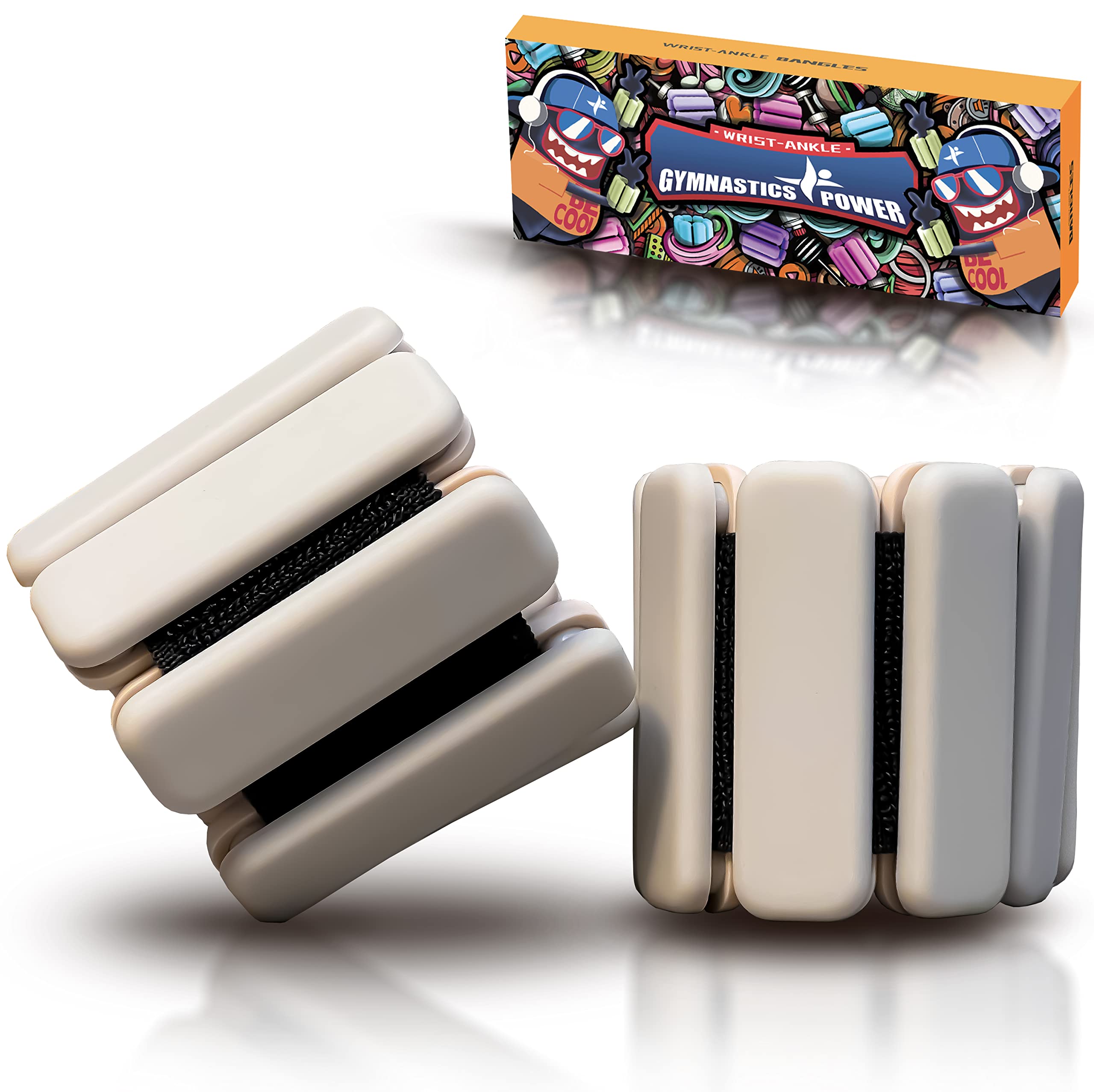 Ankle & Wrist Weights Adjustable - Cream Beige One Size-image-594a33d6-7c90-4e78-bb56-56e4dcf828a2-109788