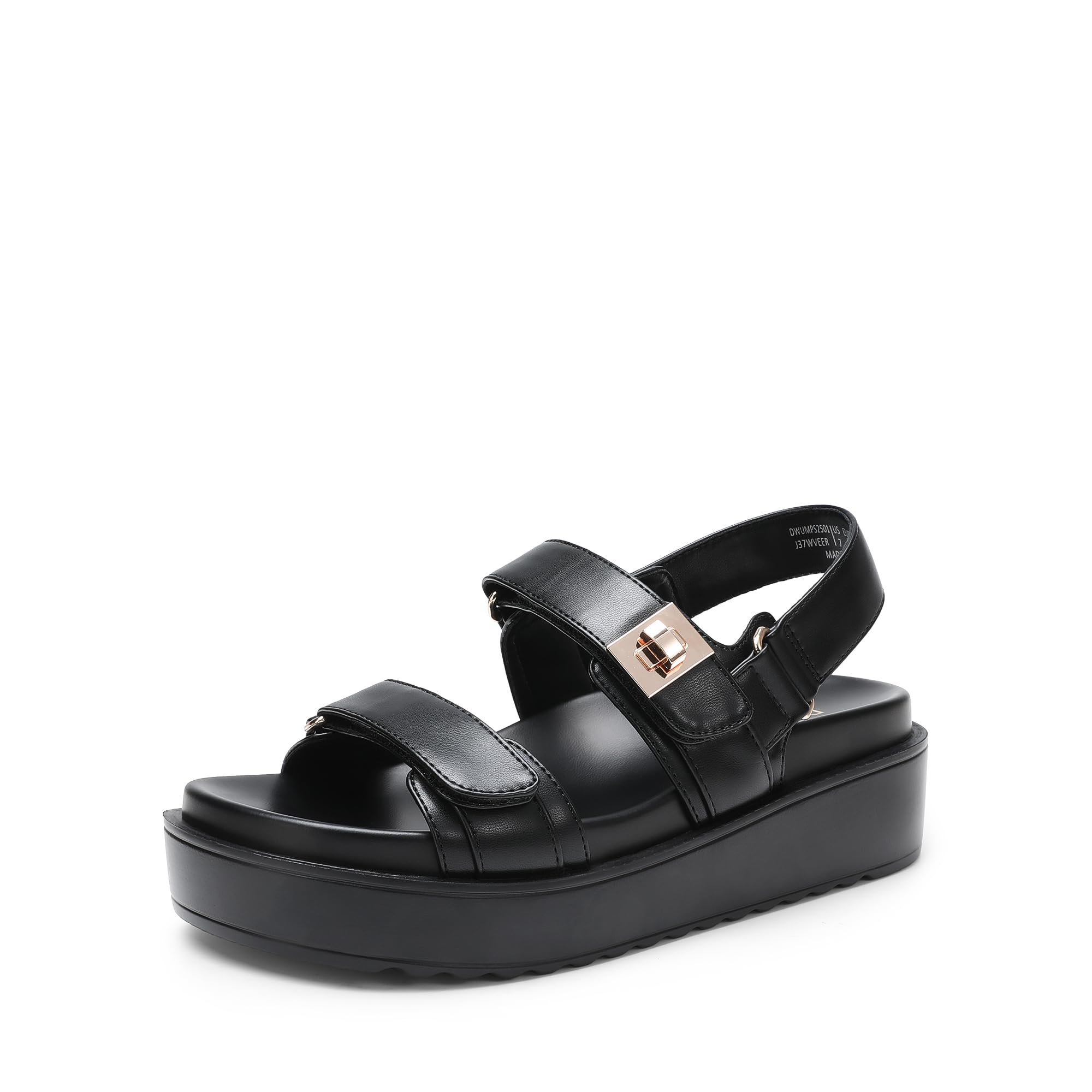 Women's Platform Sandals - Black Pu UK 7.5-image-b5d55905-4ca2-424e-9597-d4194144d827-107627