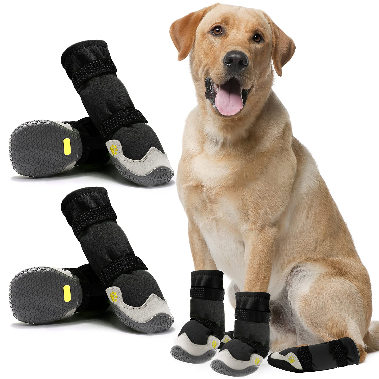 Dog Boots Reflective Non-Slip - Black Size 5-image-d3cd1b0f-2e55-4ff7-af93-d6526d51e281-110048