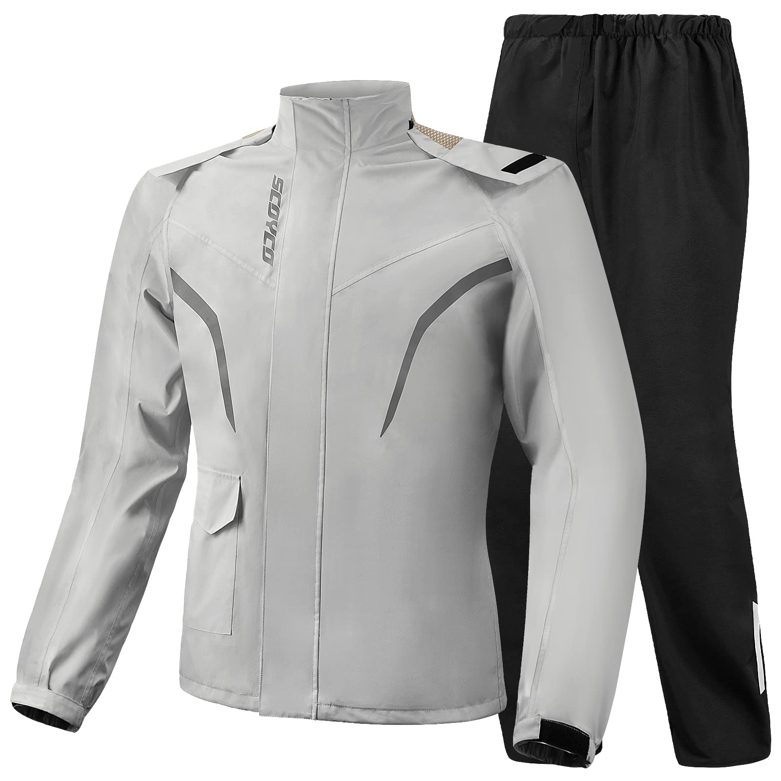 Men's Waterproof Rain Jacket Packable - Grey M-image-16b0c420-690b-4f7b-9773-f7a4b07e239f-114527