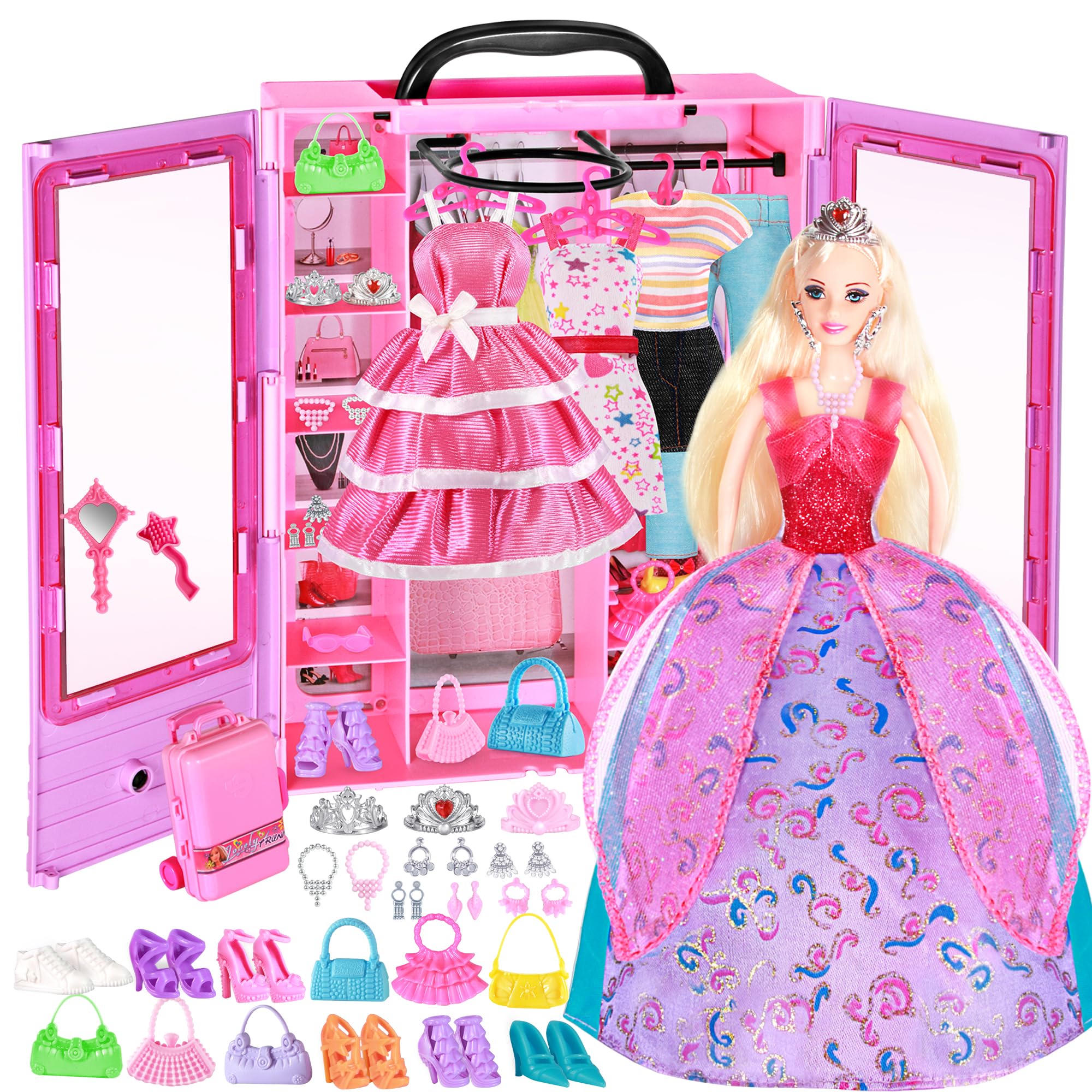 Doll Closet Playset - Big Size with 50+ Accessories-image-7a19deb9-4fdf-454d-b476-f36fe8df01cb-90333