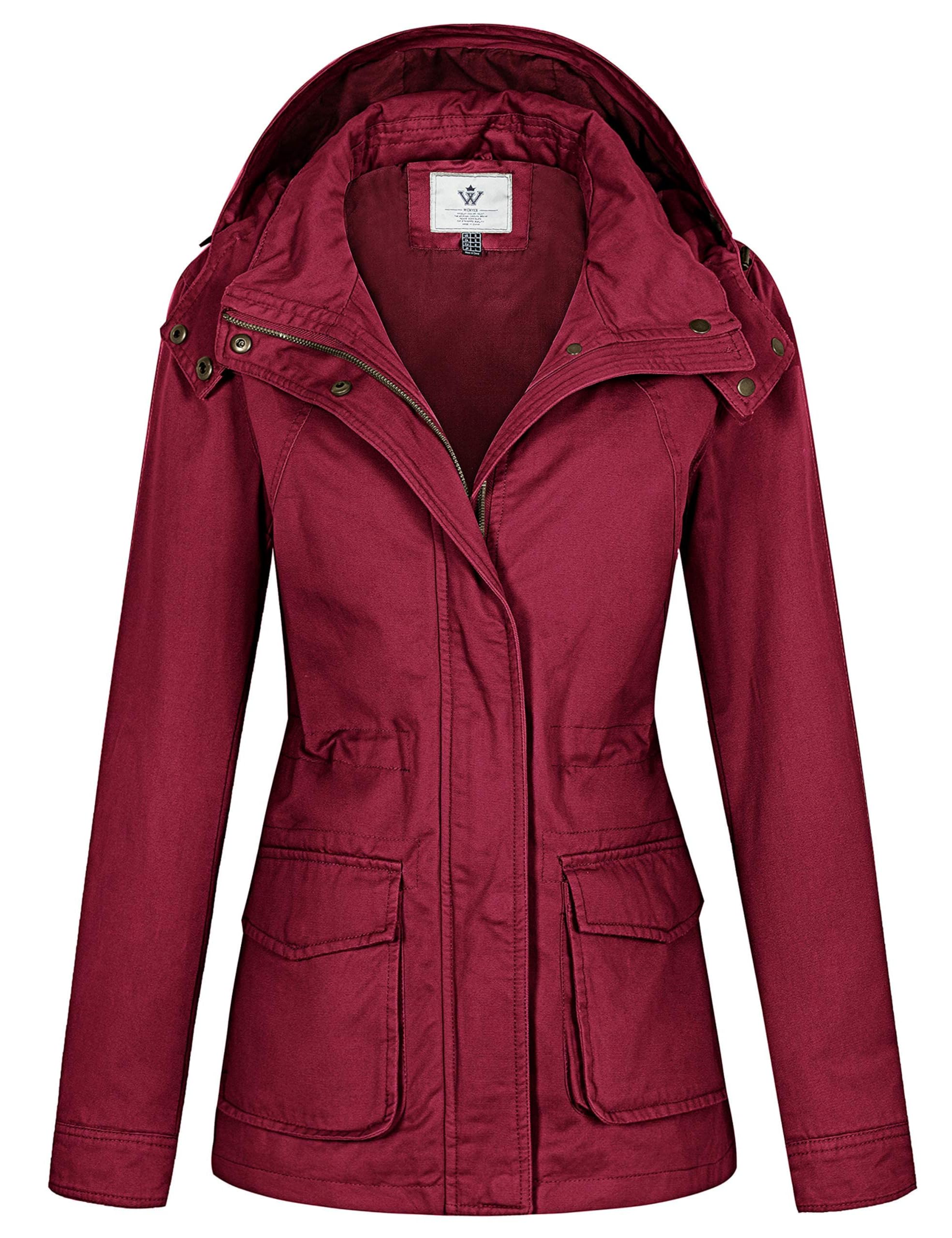 Women's Hooded Cotton Jacket - Red L-image-5316eb9e-9692-4b68-8dc8-4e6b0bb23d81-121222
