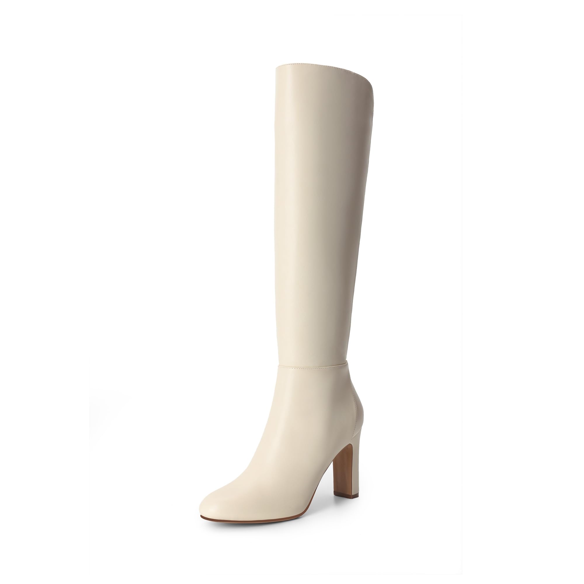 Women's Knee-High Boots - Beige Size 8-image-c6e60a14-388f-40e1-b874-22bac38766eb-93309
