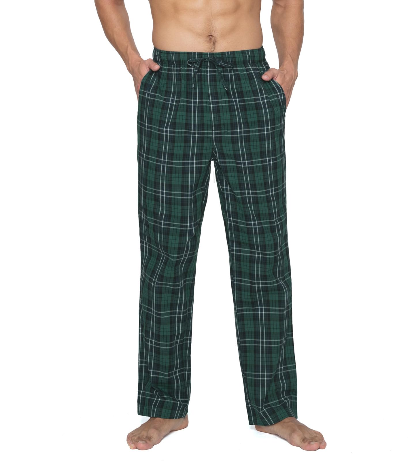 Men's Cotton Pyjama Trousers - Dark Green + Navy Plaid XXL-image-7e0c93e8-9461-455c-bb04-6167b2715ae5-95894