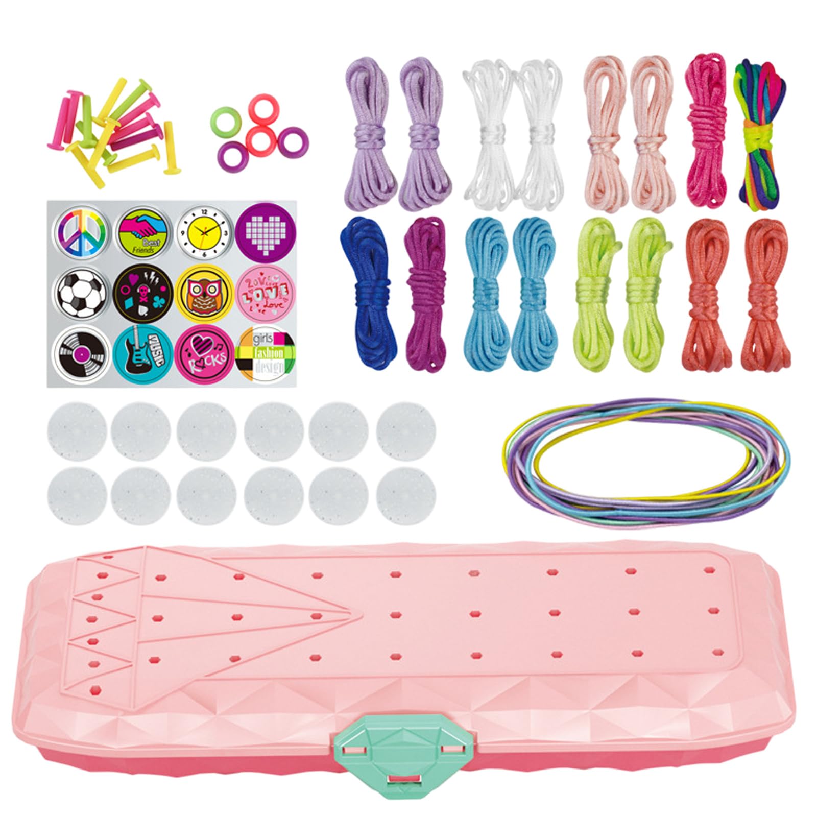 Friendship Bracelet Making Kit for Kids 8-12 | DIY Arts & Crafts Set with 28 Threads | Perfect Gift for Birthdays & Christmas-image-60a20319-5a38-4efd-adf5-87a9f604a52d-54294