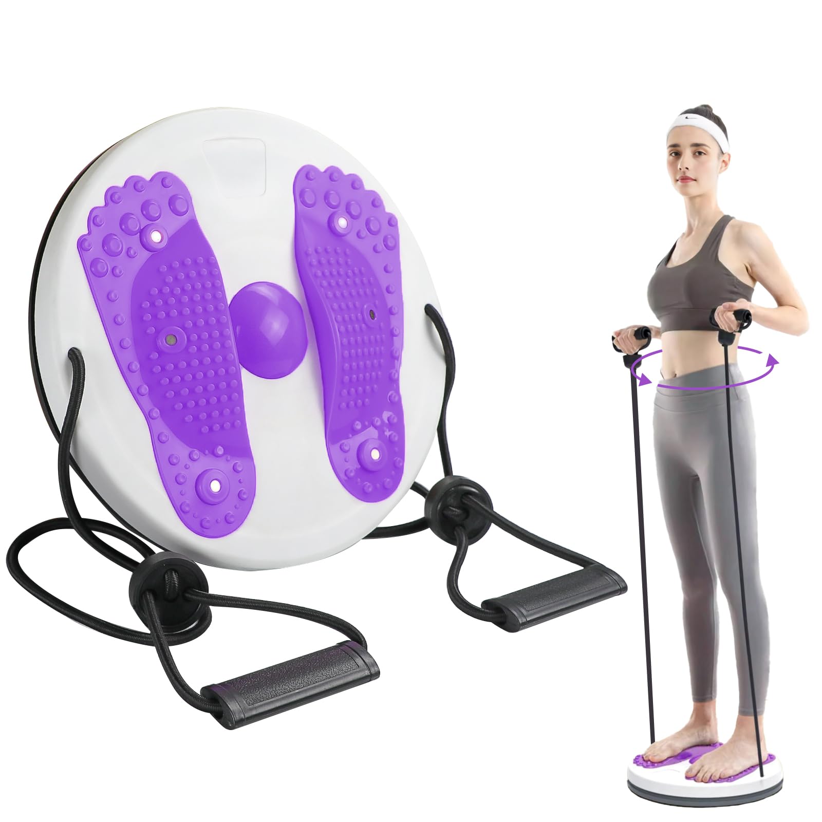 Waist Sculptor Twisting Disc for Home Workout - Weight Loss & Foot Massage (Purple)-image-c84de299-a7de-418f-a78f-50d485d5d405-66041