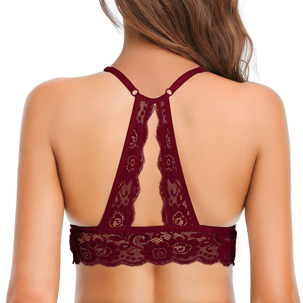 Lace V Neck Wireless Bralette - Wine Red XXL-image-fa930f59-5544-4c31-b800-cc4d4da2709d-82316