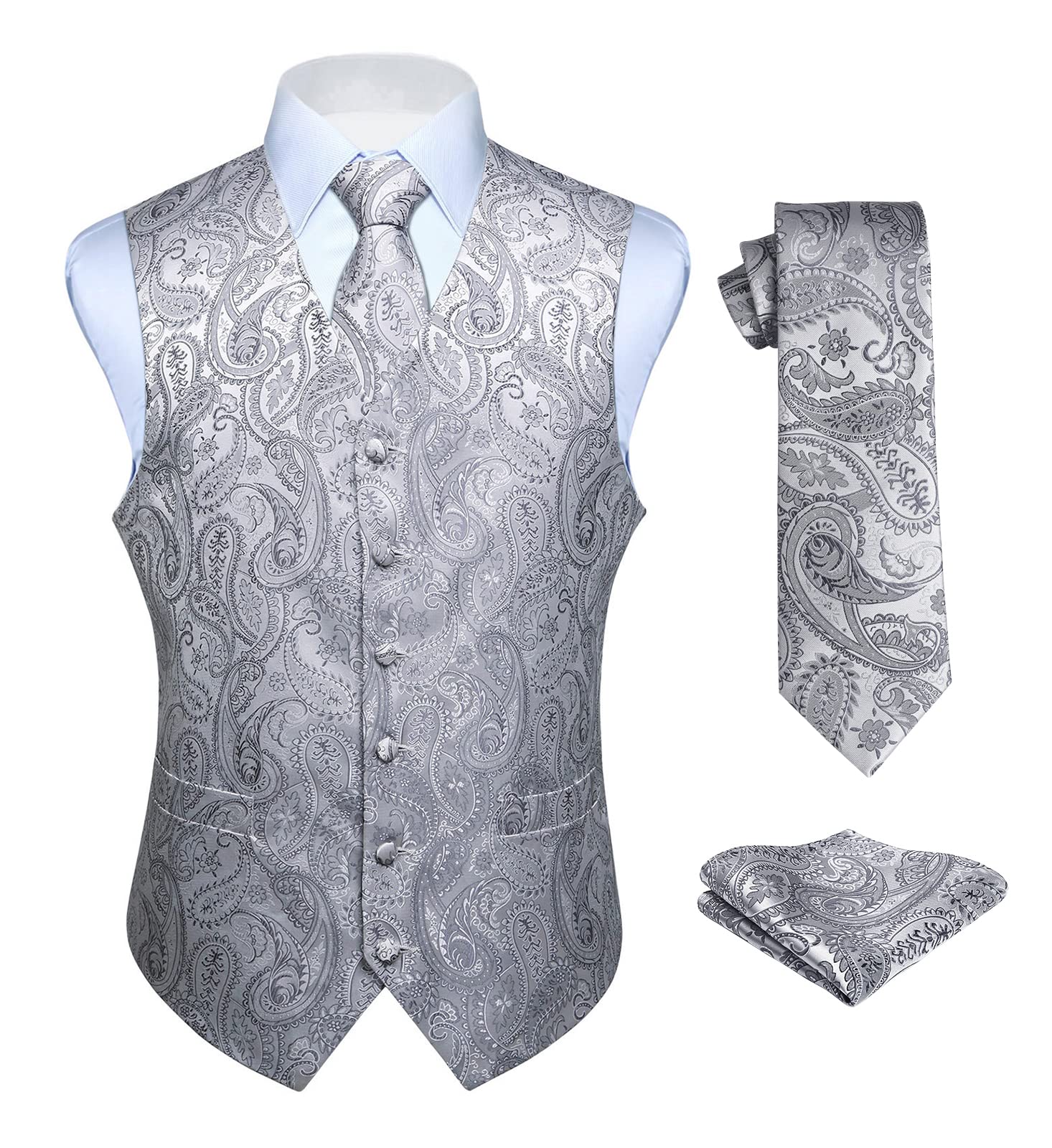 Men's Paisley Waistcoat Set - Grey S-image-72dd46fb-8ec3-4ae3-84b2-6e2e6c78f5a0-103781
