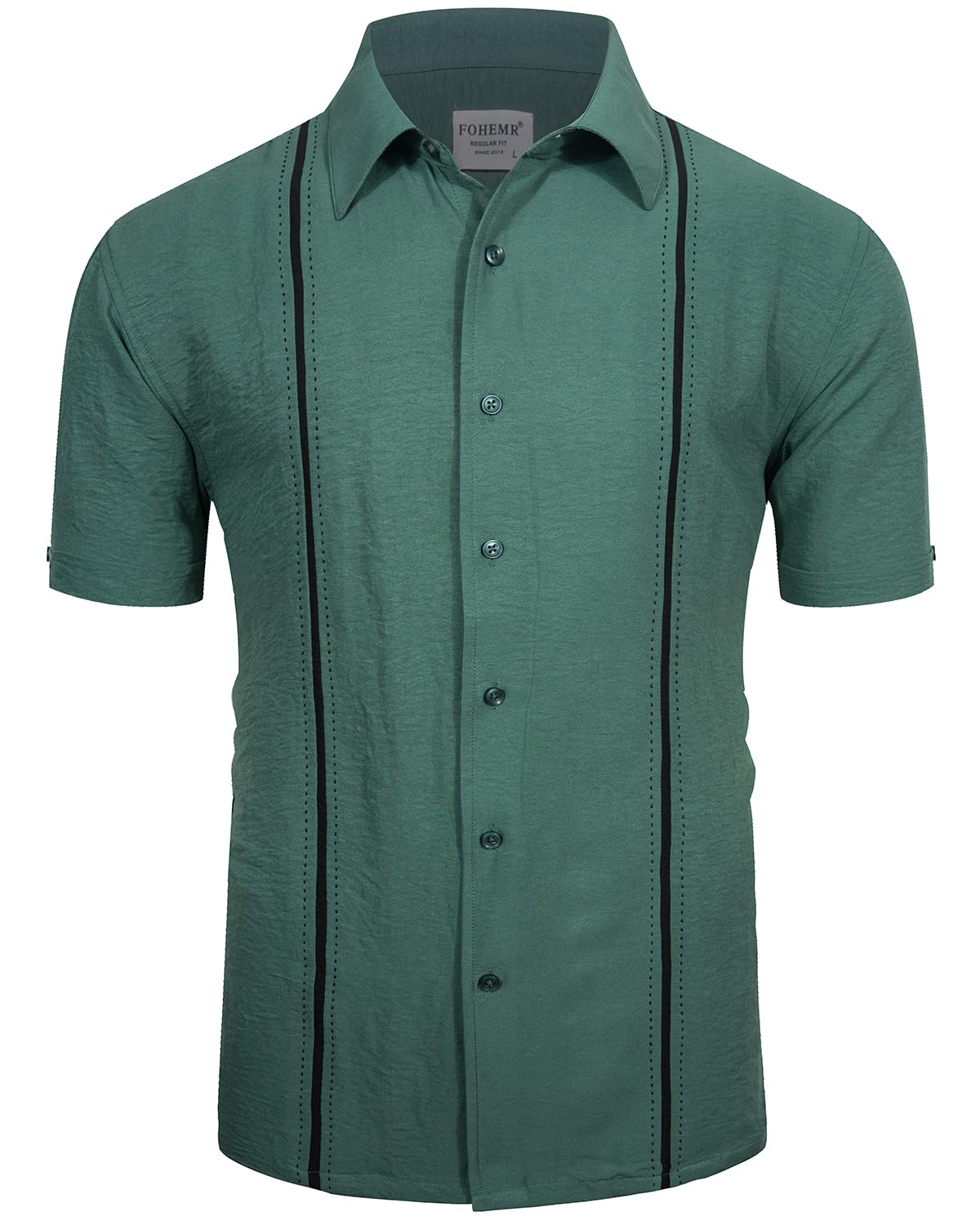 Men's Casual Short Sleeve Shirt - Green Small-image-a7855113-1889-46cc-8d69-cef9343ea1ba-95867