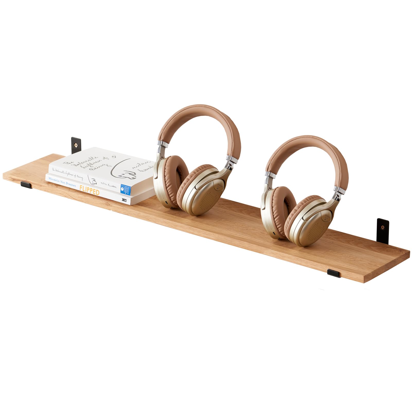Wooden Floating Shelf - Oak 90cm-image-5a3d0895-7749-459c-bd5f-53674d035077-84545