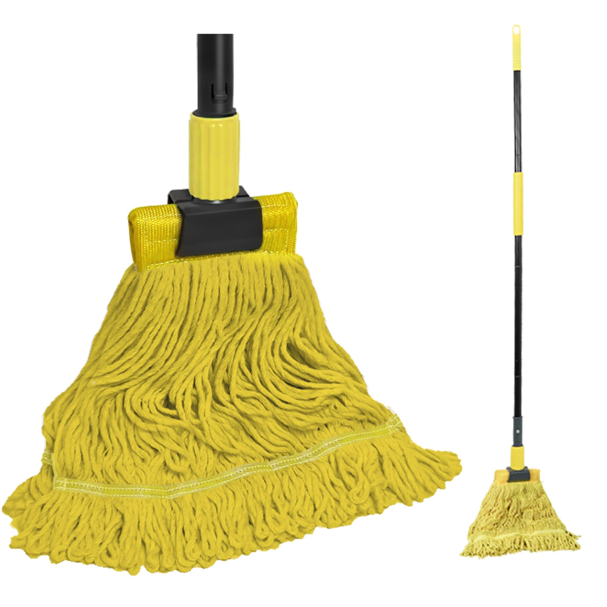 Heavy Duty Industrial String Mop 146 cm Handle - Yellow Mop-image-f939d7eb-e6b2-4822-9a95-23ac5953d78f-98304