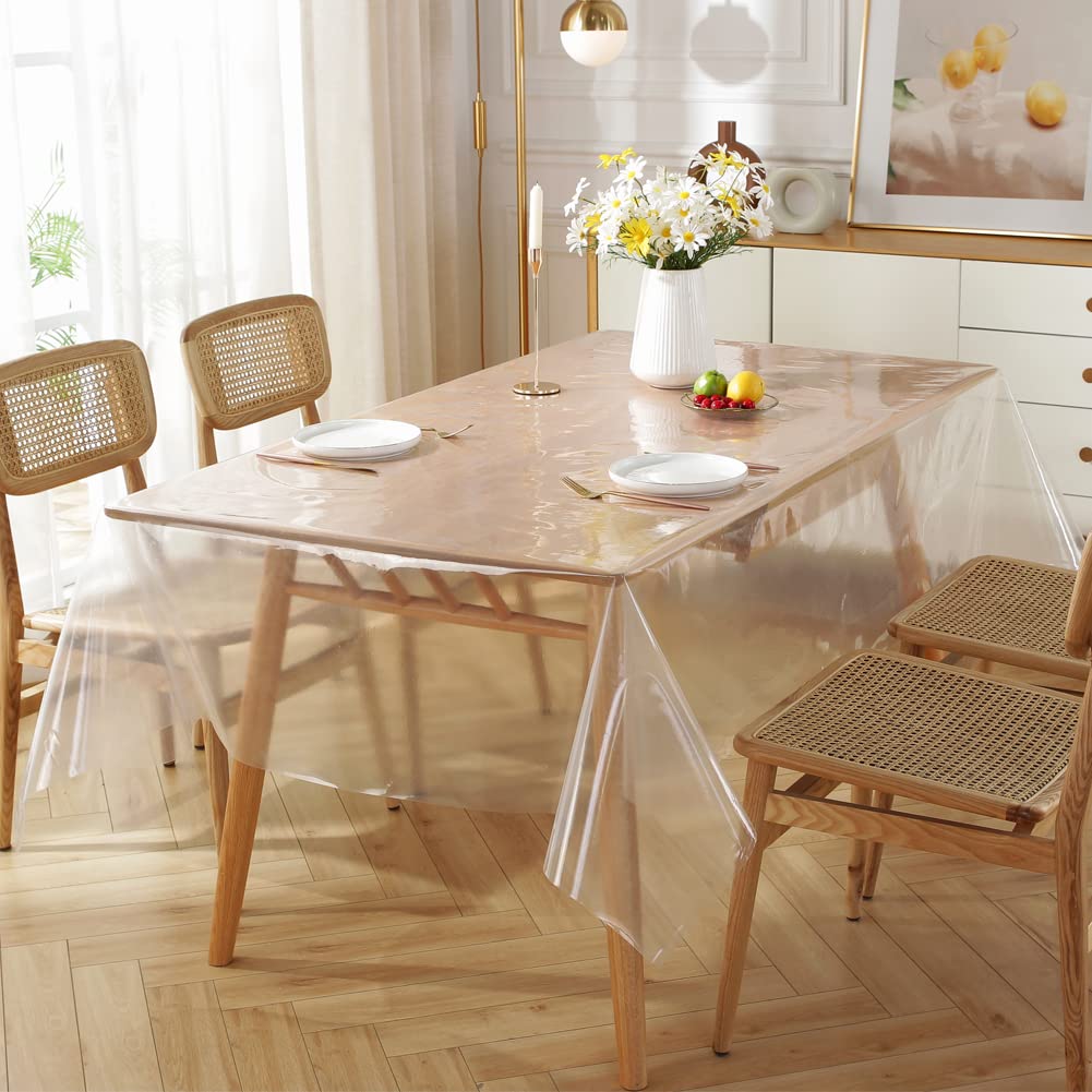 Clear Waterproof Tablecloth Protector - Transparent 150×300cm-image-d708ec25-fb07-4ebf-aede-662d58512dad-105863