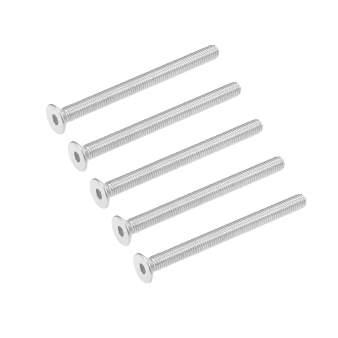 sourcing map Flat Head Machine Screws Inner M8x100mm Hex 304 5Pcs-image-70994eb4-4352-4a22-a004-88f18b33ec41-60380