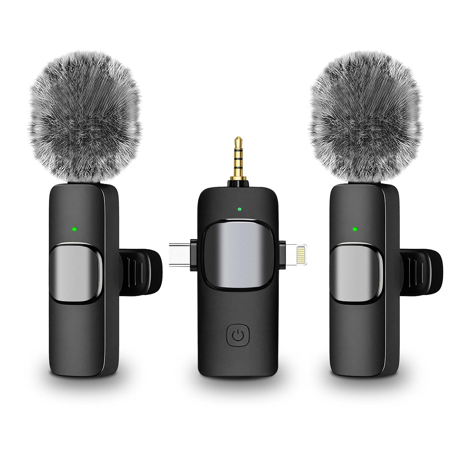 3 in 1 Wireless Lavalier Mic - Black K15-image-65a4b91b-1822-4ac5-bbe1-5be888adba0f-125424