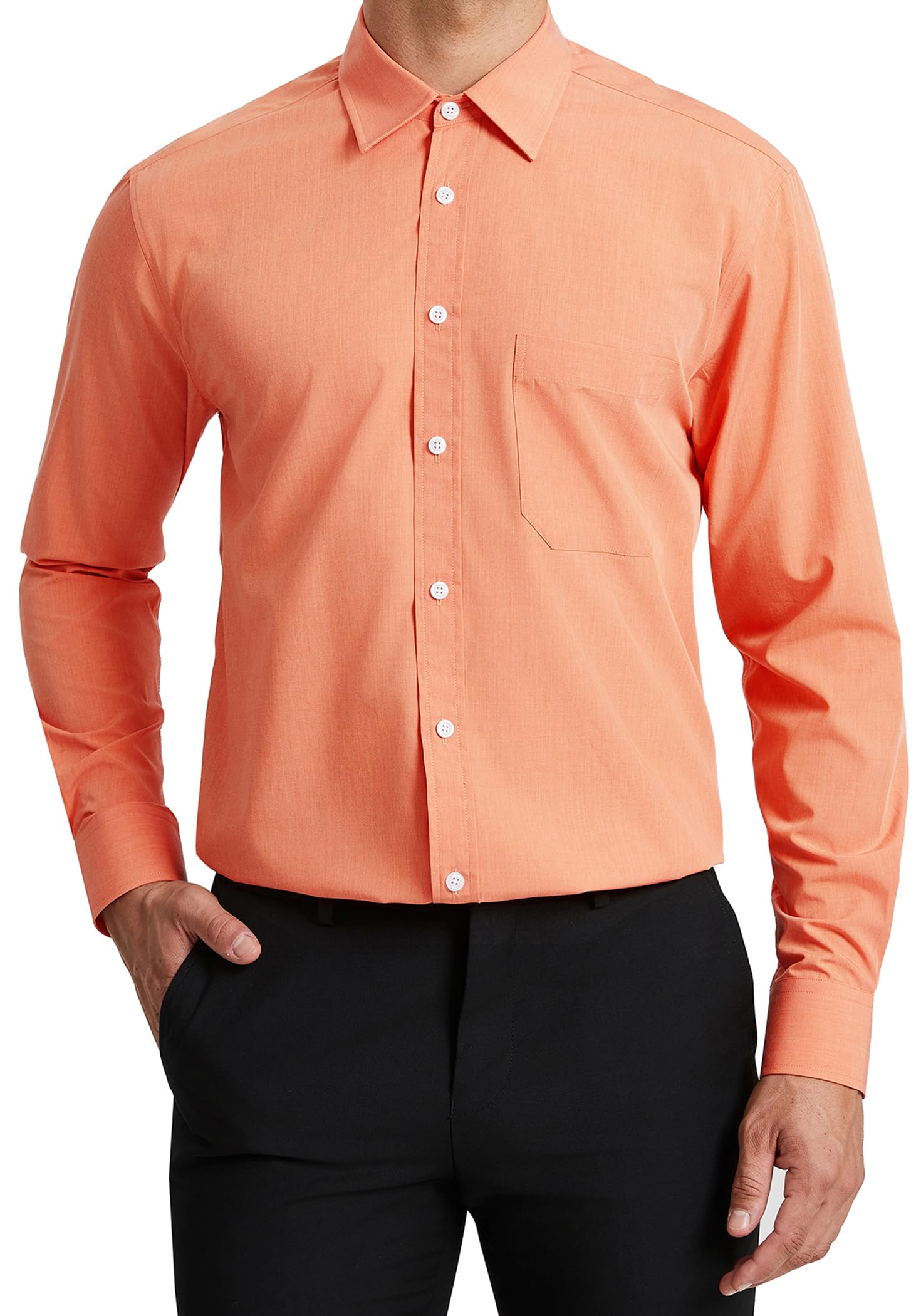 Men's Bamboo Fibre Dress Shirt - Orange L-image-5c4321ba-2571-4e7c-8119-baad03ae1204-102532