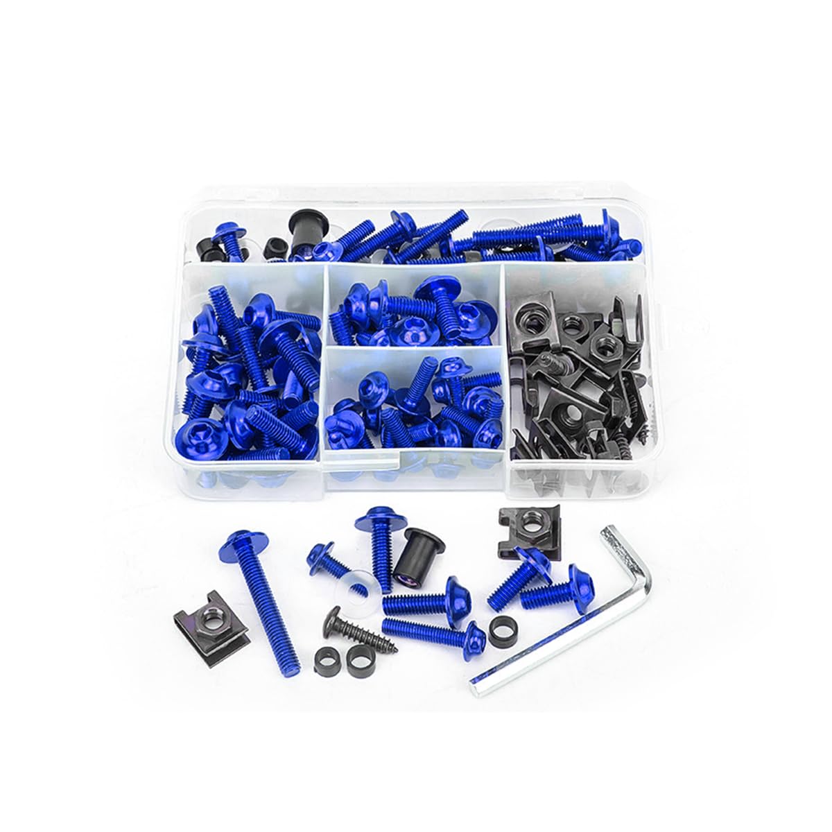 Motorcycle Fairing Bolts Kit - Blue 195Pcs-image-1f21e182-8b6e-4cd4-8828-bcf95d85c3de-85685