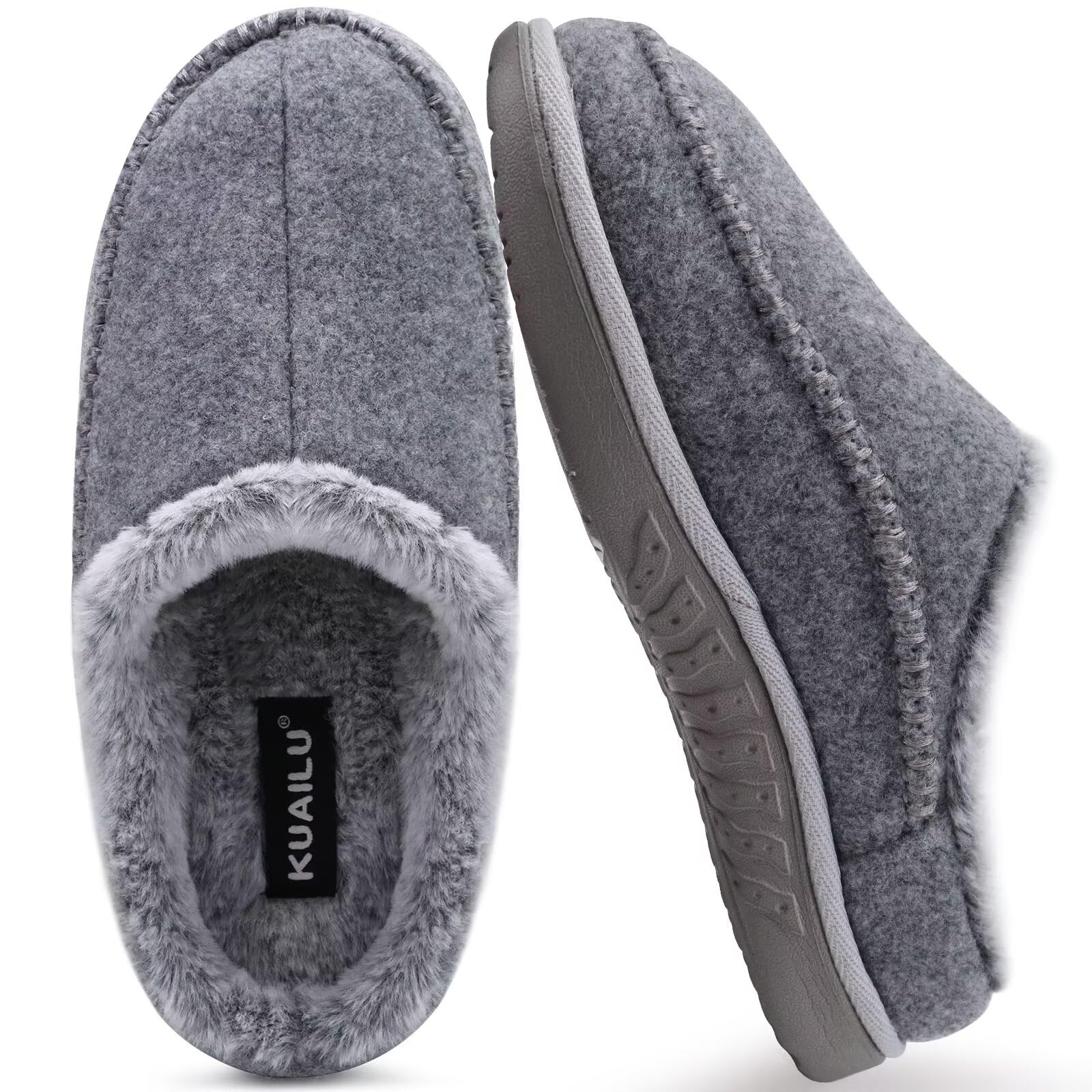 Men's Clog Slippers Memory Foam - Grey UK 11-image-af293f4d-0abb-46c0-8bca-7997b4591067-104609