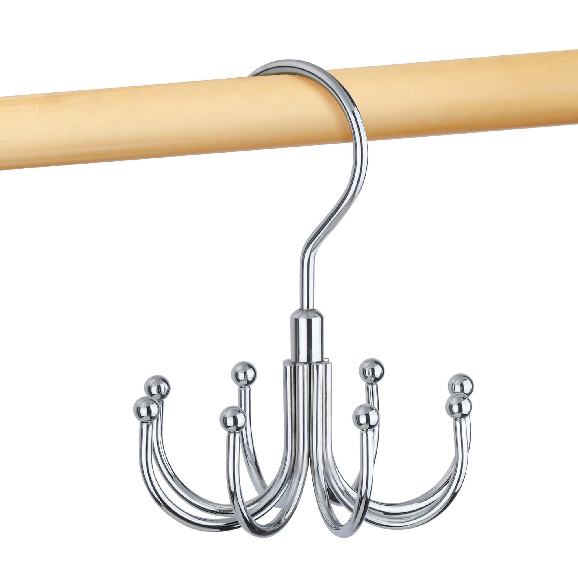 Space-Saving Swivelling Belt Hanger - Organise 24 Belts Effortlessly, Silver-image-7716a759-6a25-4850-b872-6e4829fca5e8-55649