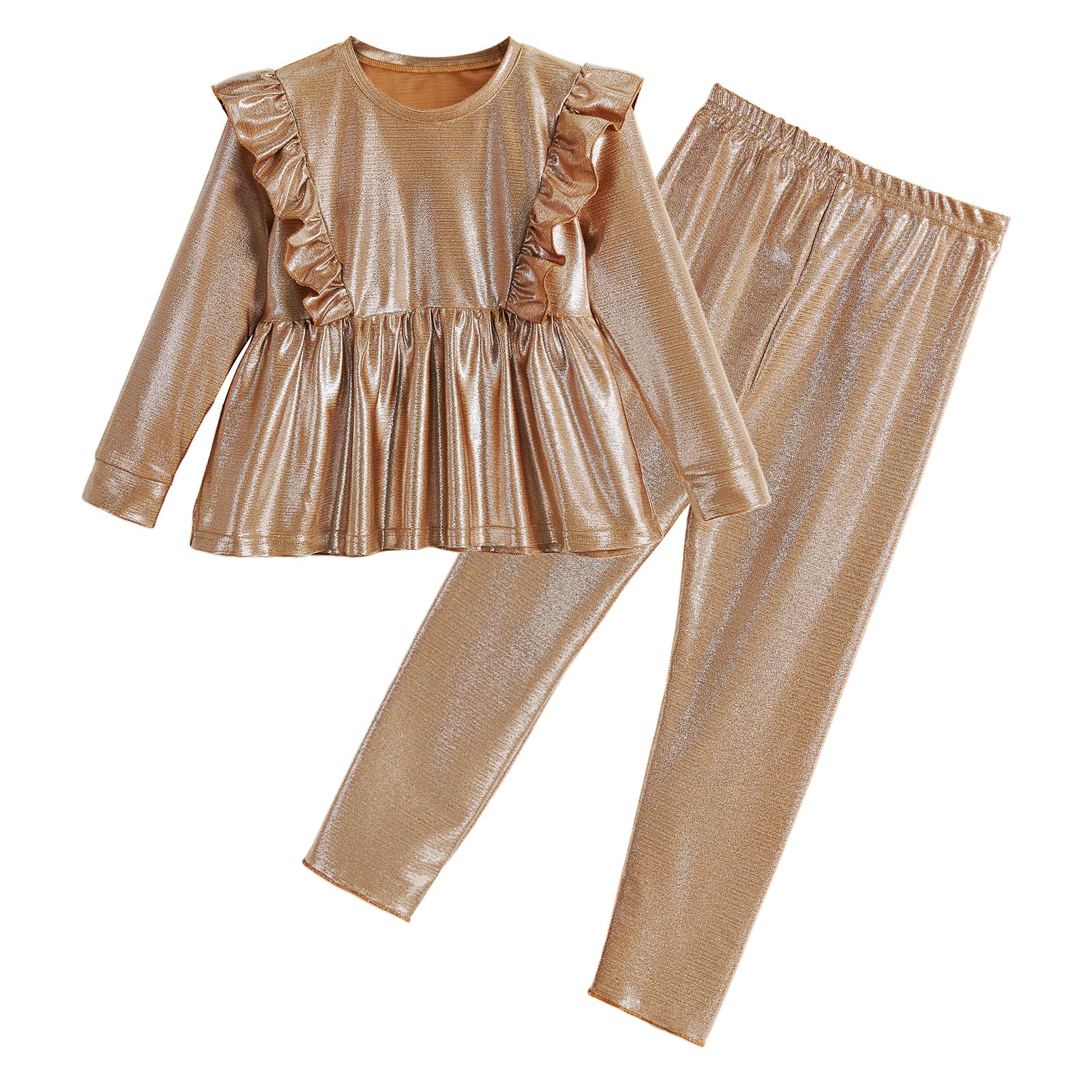 Gogokids Girl Piece Outfits Children Long Sleeve Tops + Pants Set 2-image-e61cdaae-17ed-417c-b21f-b088b662110e-49701