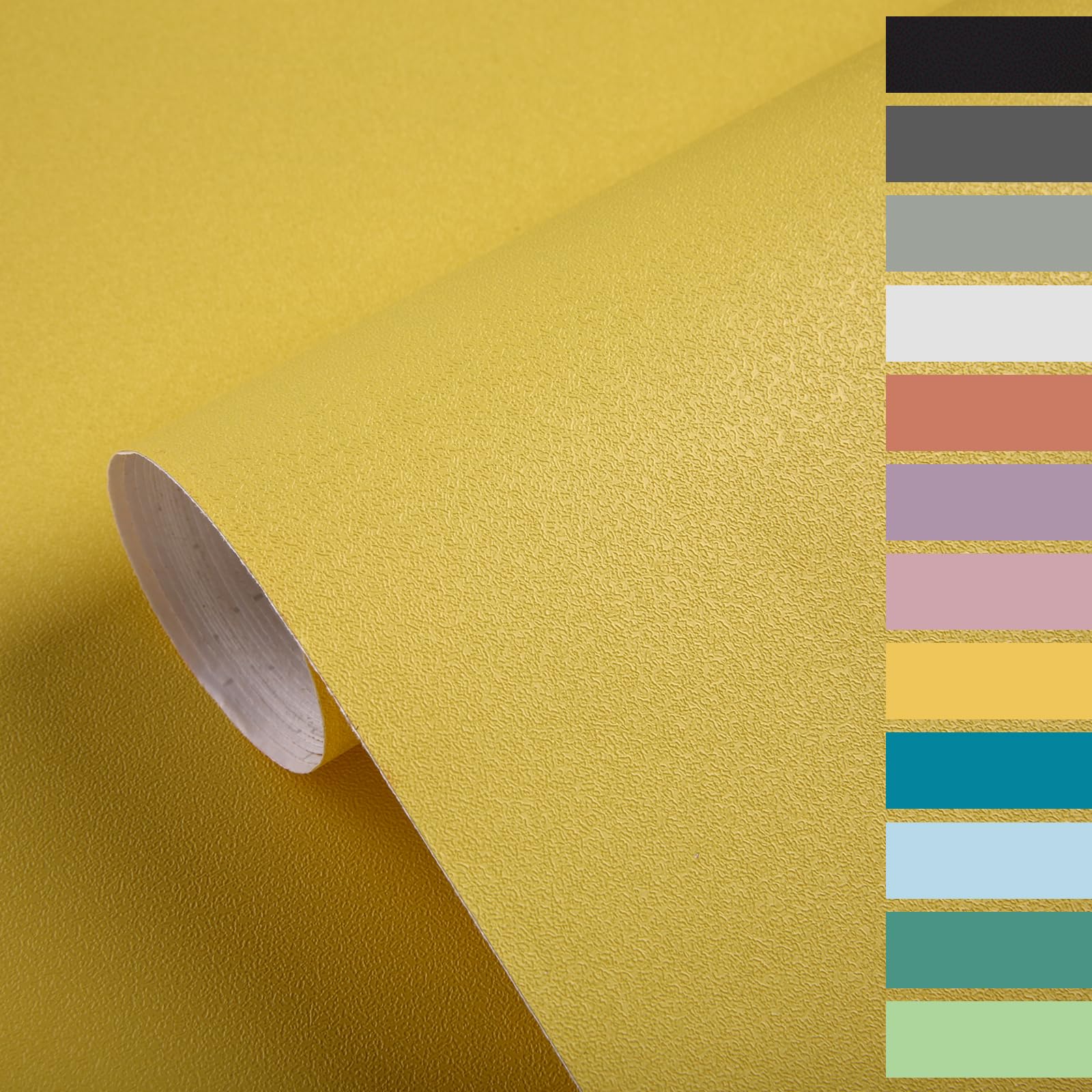 Self Adhesive Wallpaper Roll - Lemon Yellow 40cm x 10m-image-f3948221-2534-44db-b686-95f178b8e088-115802