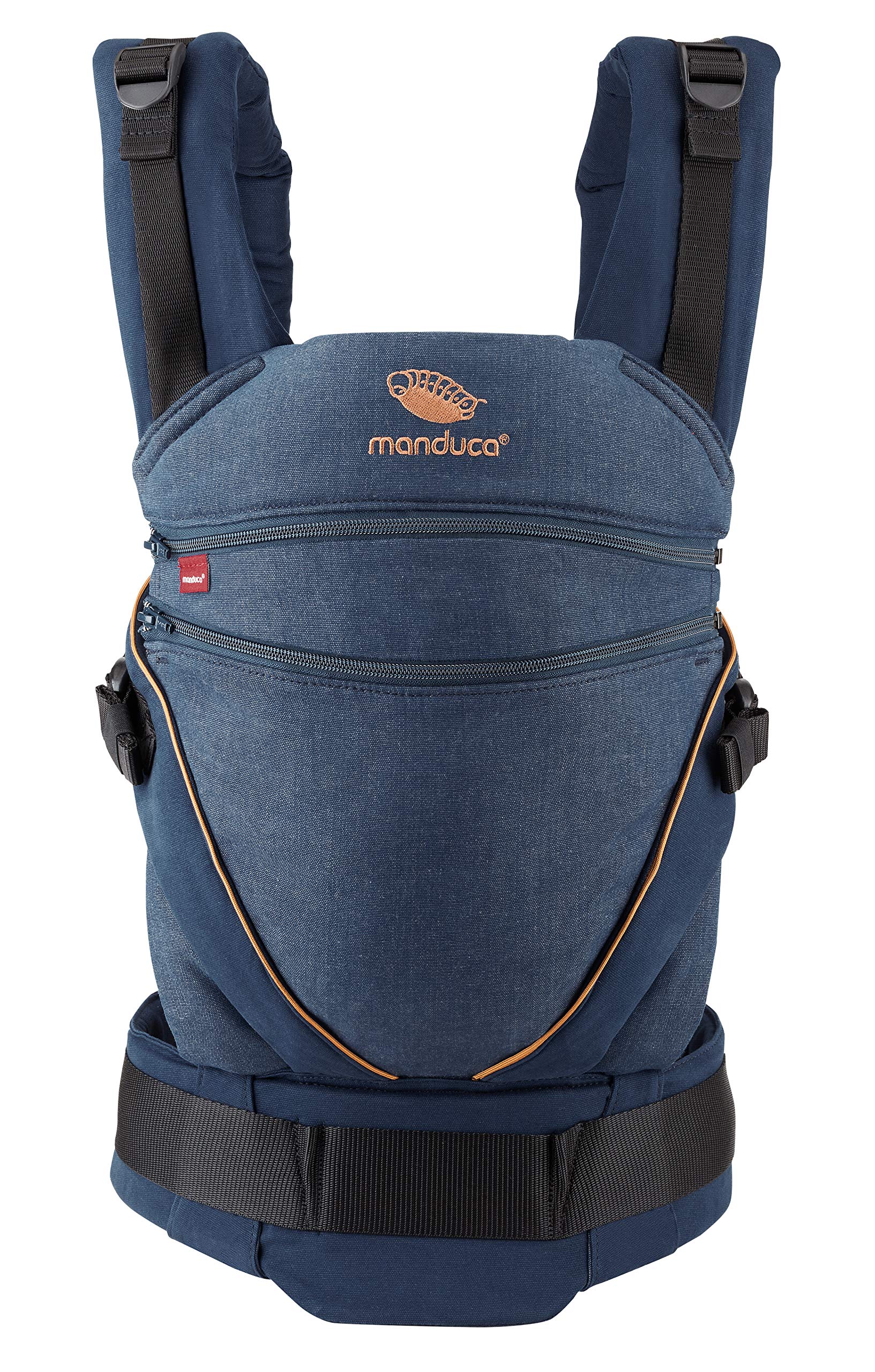 Adjustable Baby Carrier Organic Cotton - Denim Blue/Toffee-image-6e26b23d-29d5-4795-9e52-782ea12dd18d-121451