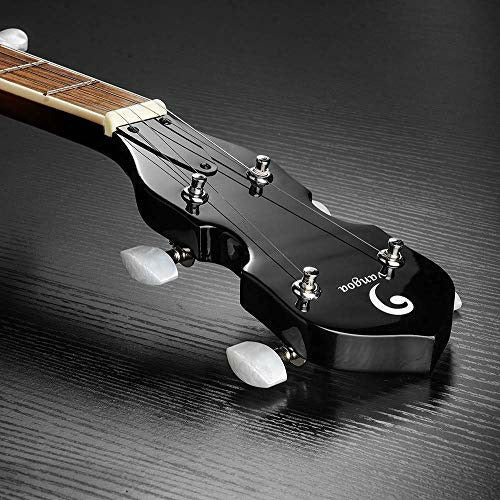 Vangoa 5 String Banjo Remo Head Closed Solid Back With Beginner